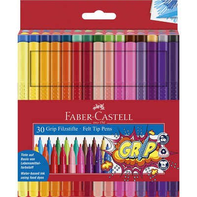 Faber-Castell Filzstift Faber-Castell Grip Colour Marker Filzstift - 30er Etui