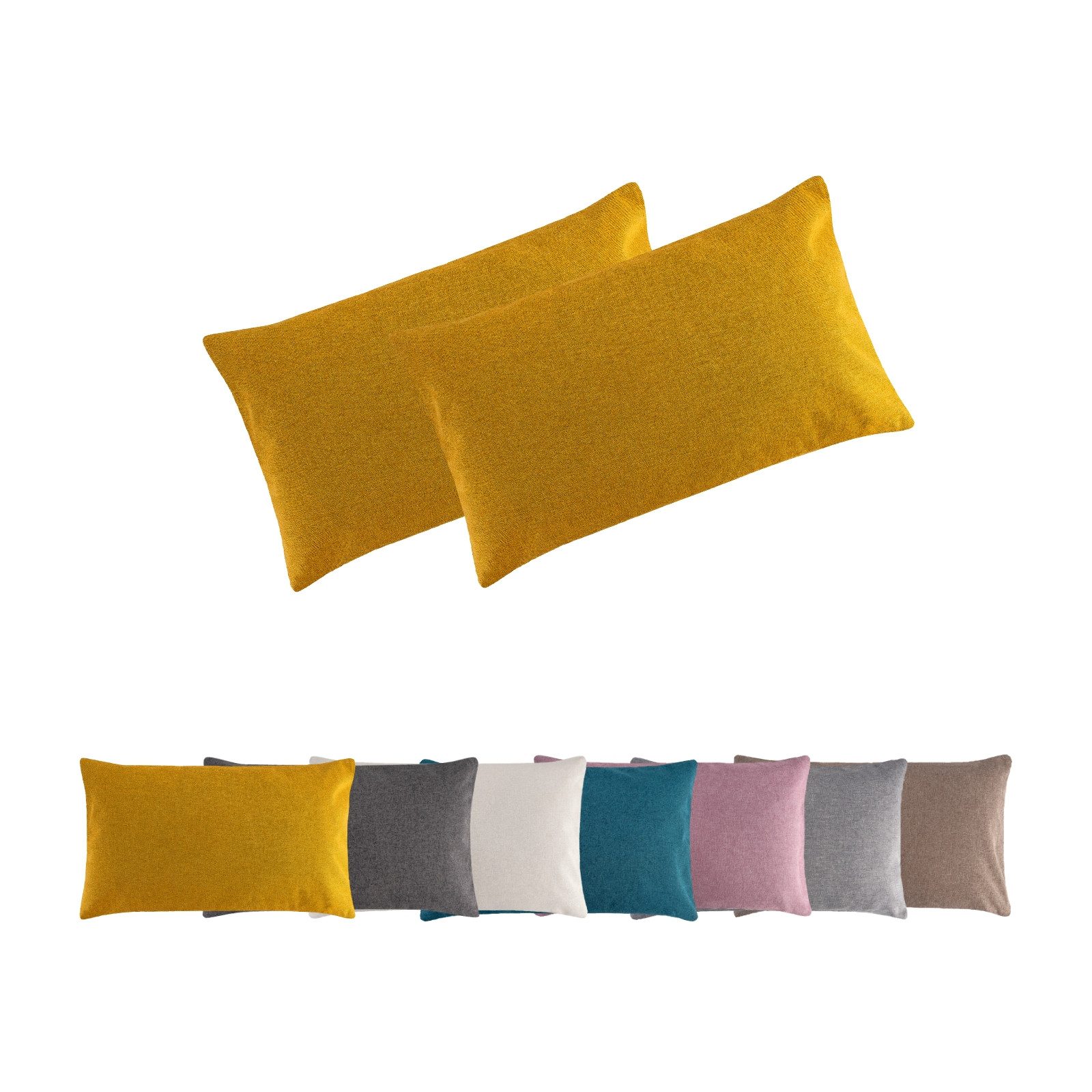 MOON Heimtextilien Kissenhülle 2er Pack Kissenbezug versch. Größen Polyeste günstig online kaufen