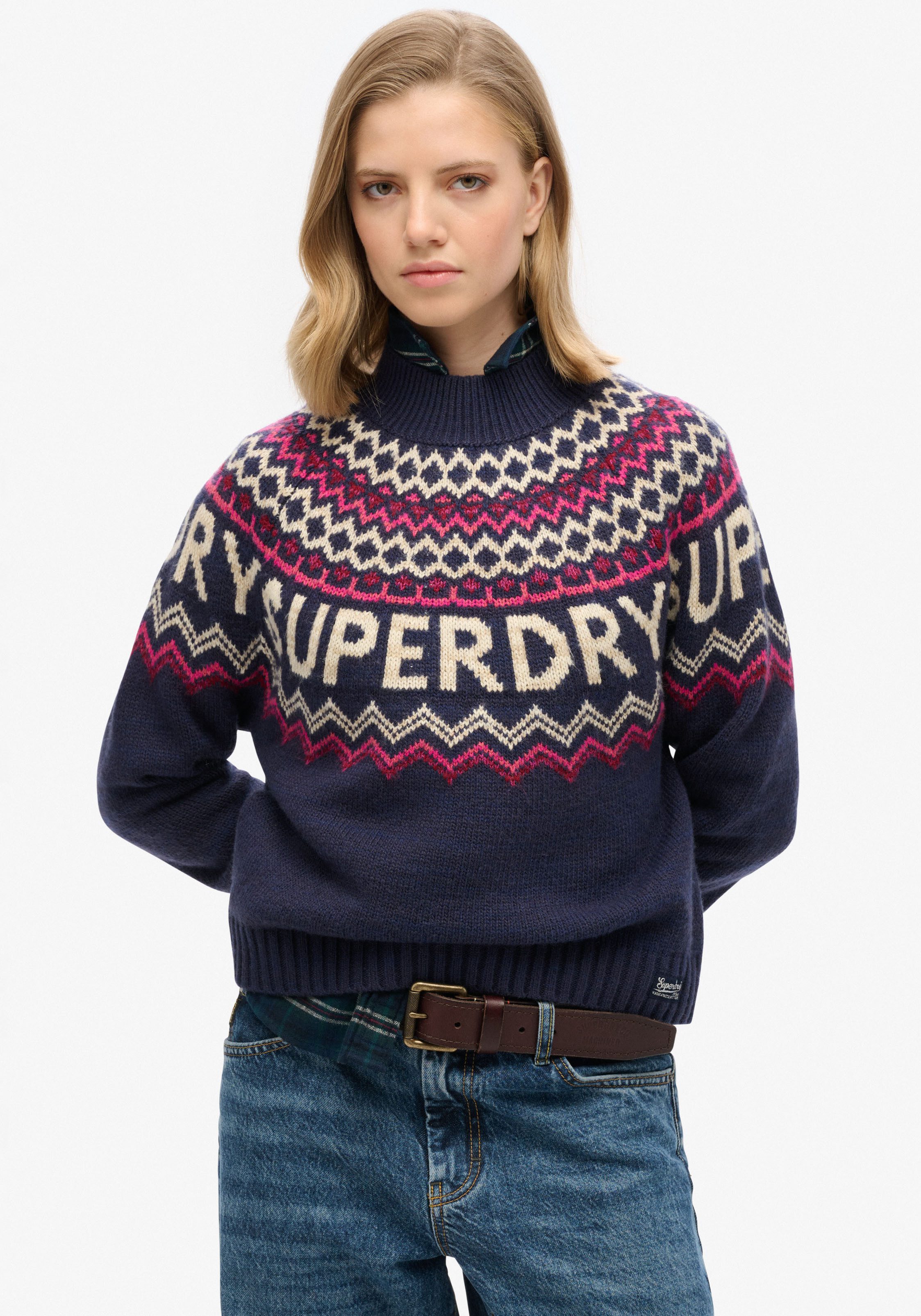 Superdry Strickpullover BRANDED JUMPER günstig online kaufen