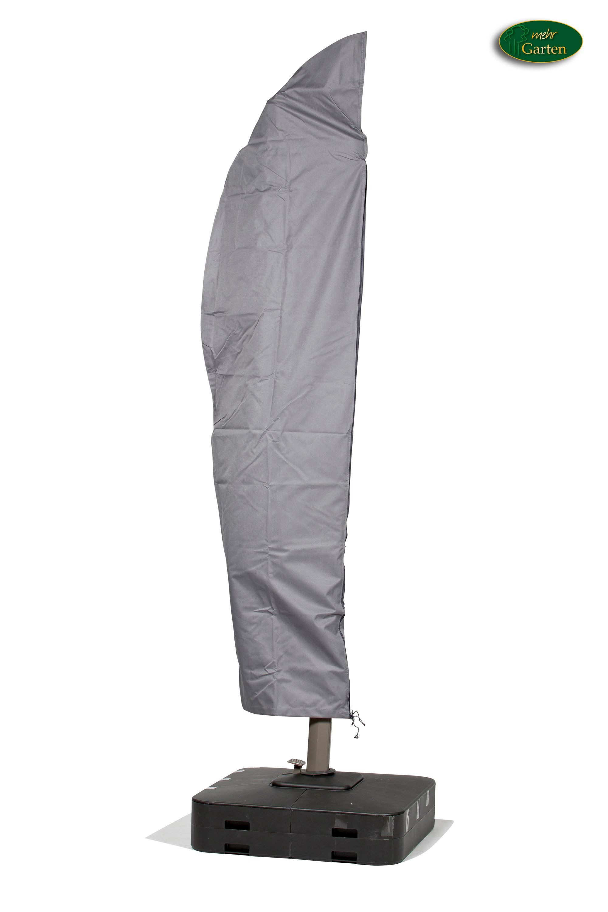 GWM GmbH Gartenmöbel-Schutzhülle Sonnenschirm Ampelschirm 265cm Grau Oxford 600D Wasserdicht