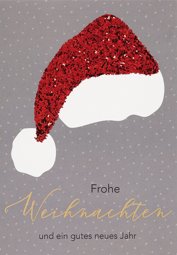 Perleberg Grußkarten Weihnachten - Bling Bling - Glückwunschkarte im Format 11,5x17cm mit