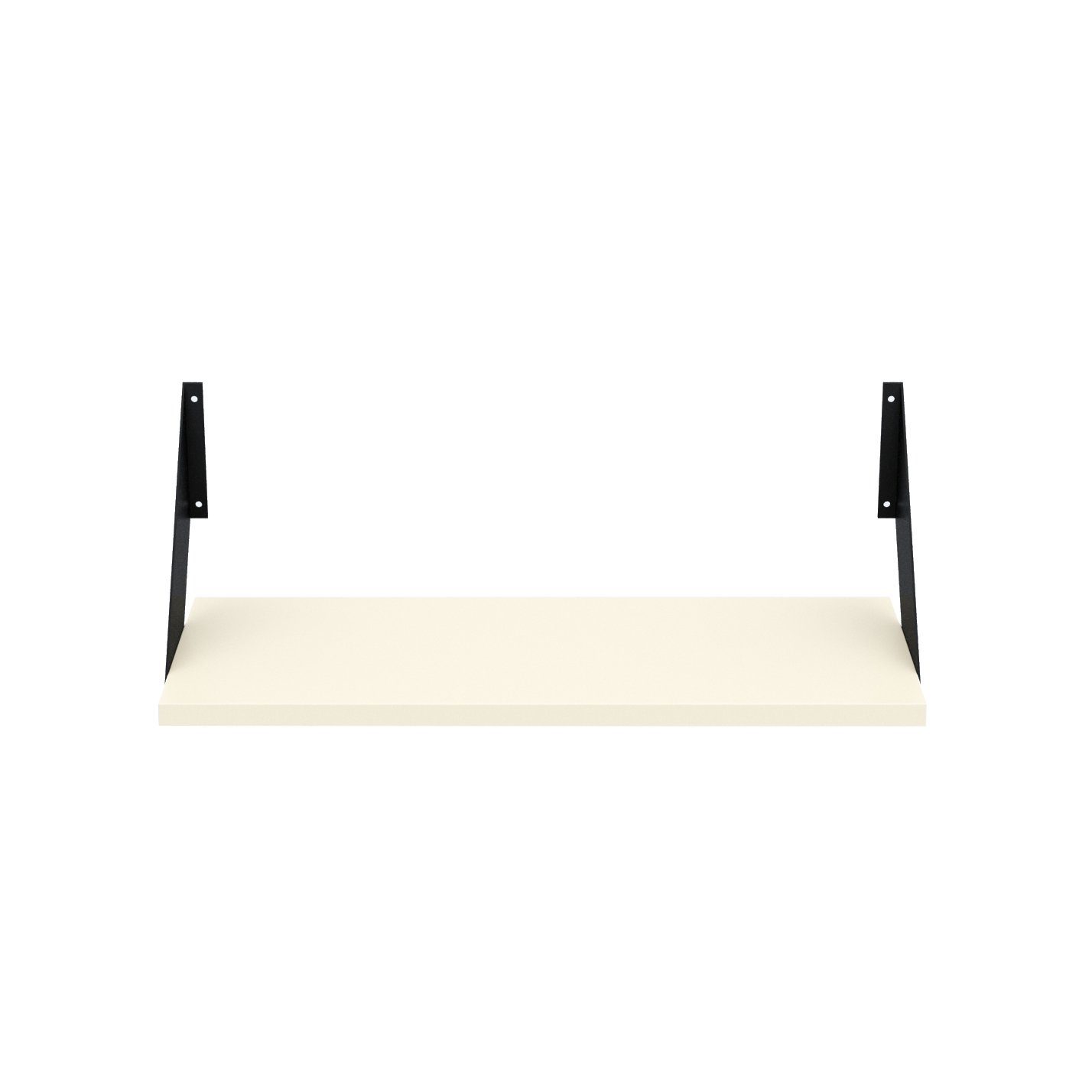 Befestigungen Vanille Hängeregal schwarzen Wandregal, PVC 2mm LOFT FLAT mit modern AKKE