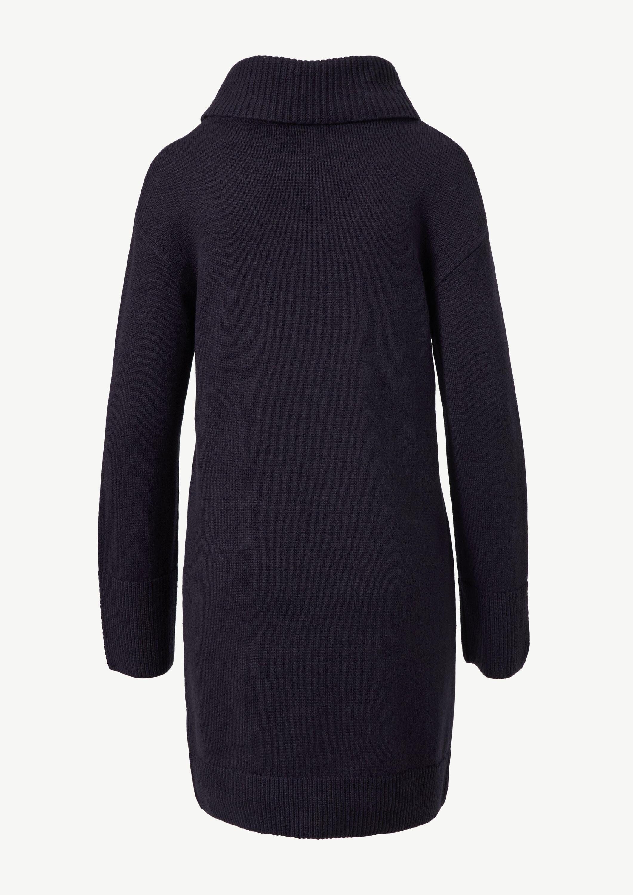 comma Minikleid Kleid Mini-Strickkleid mit Zopfdetail am Ärmel