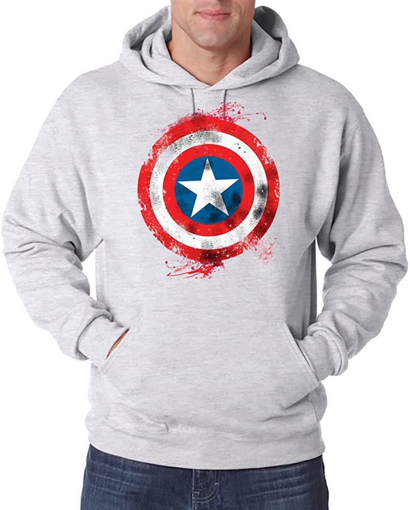 Kapuzenpullover Vintage Captain America Herren Hoodie Pullover