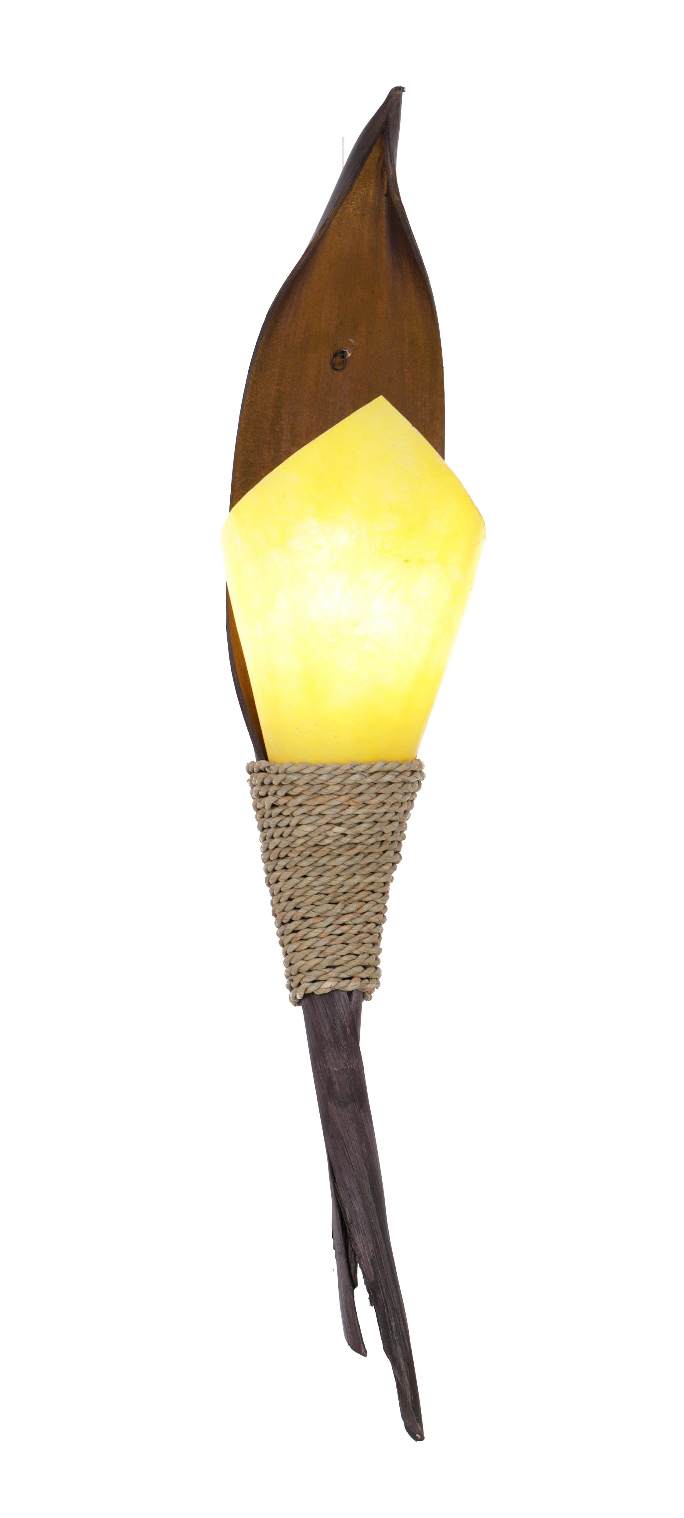 Guru-Shop Wandleuchte Leuchtmittel inklusive nicht in handgefertigt.., Palmena Palmenblatt Wandlampe, Bali Modell