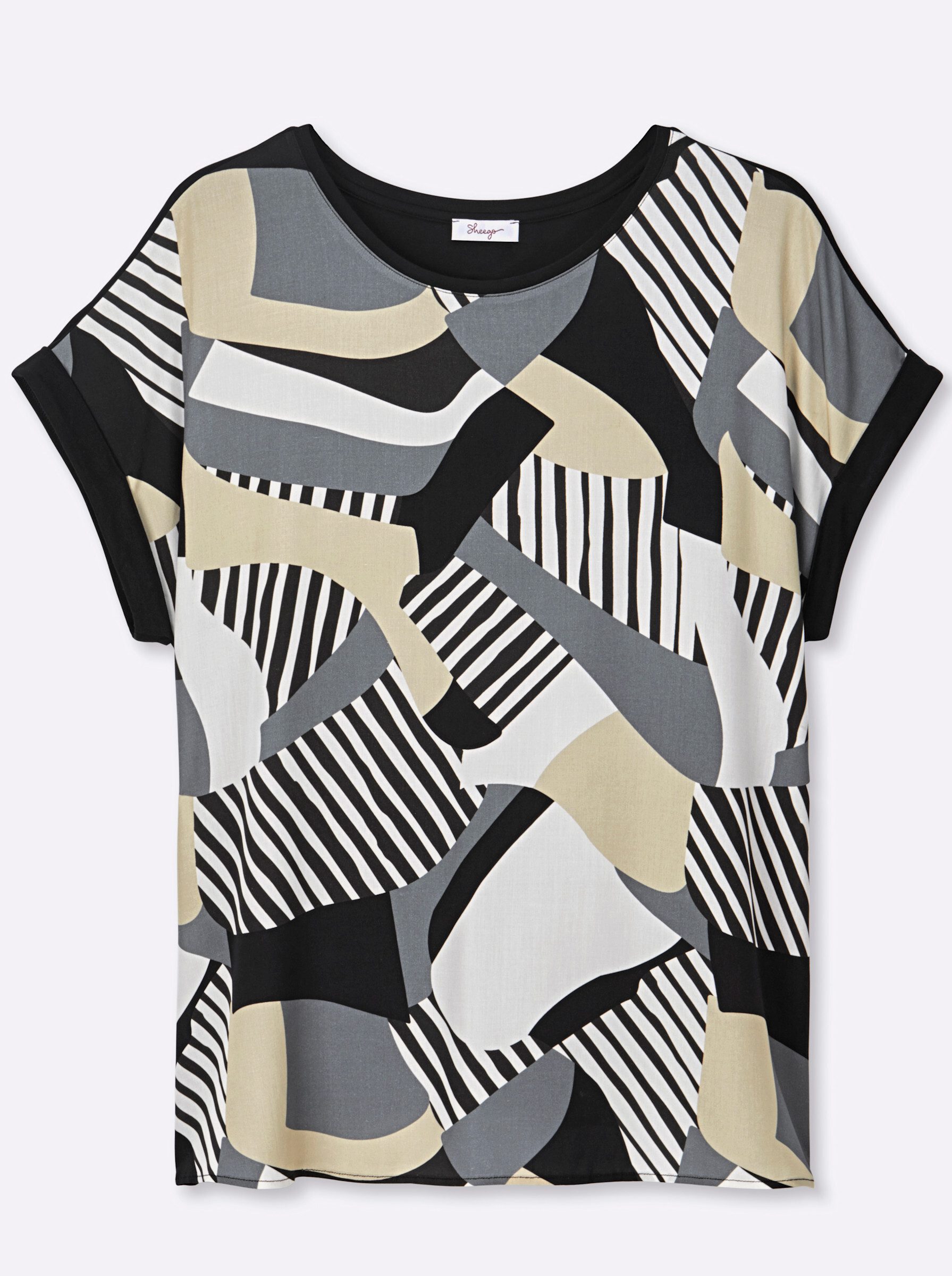 Sheego T-Shirt Shirt-Bluse Kurzarm