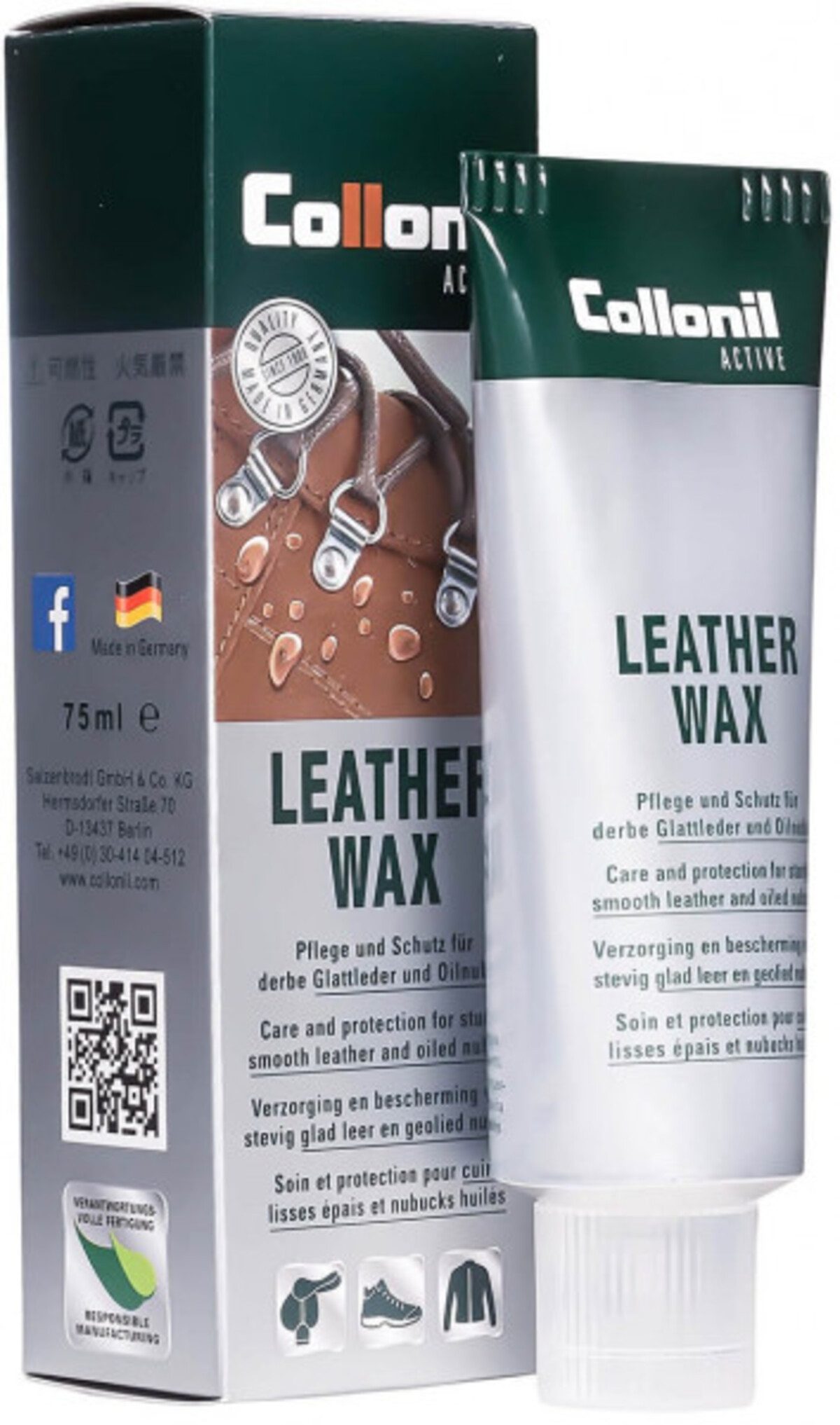 Collonil Active Leather Wax - Pflege für stark beanspruchte Lederschuhe Schutzwachs