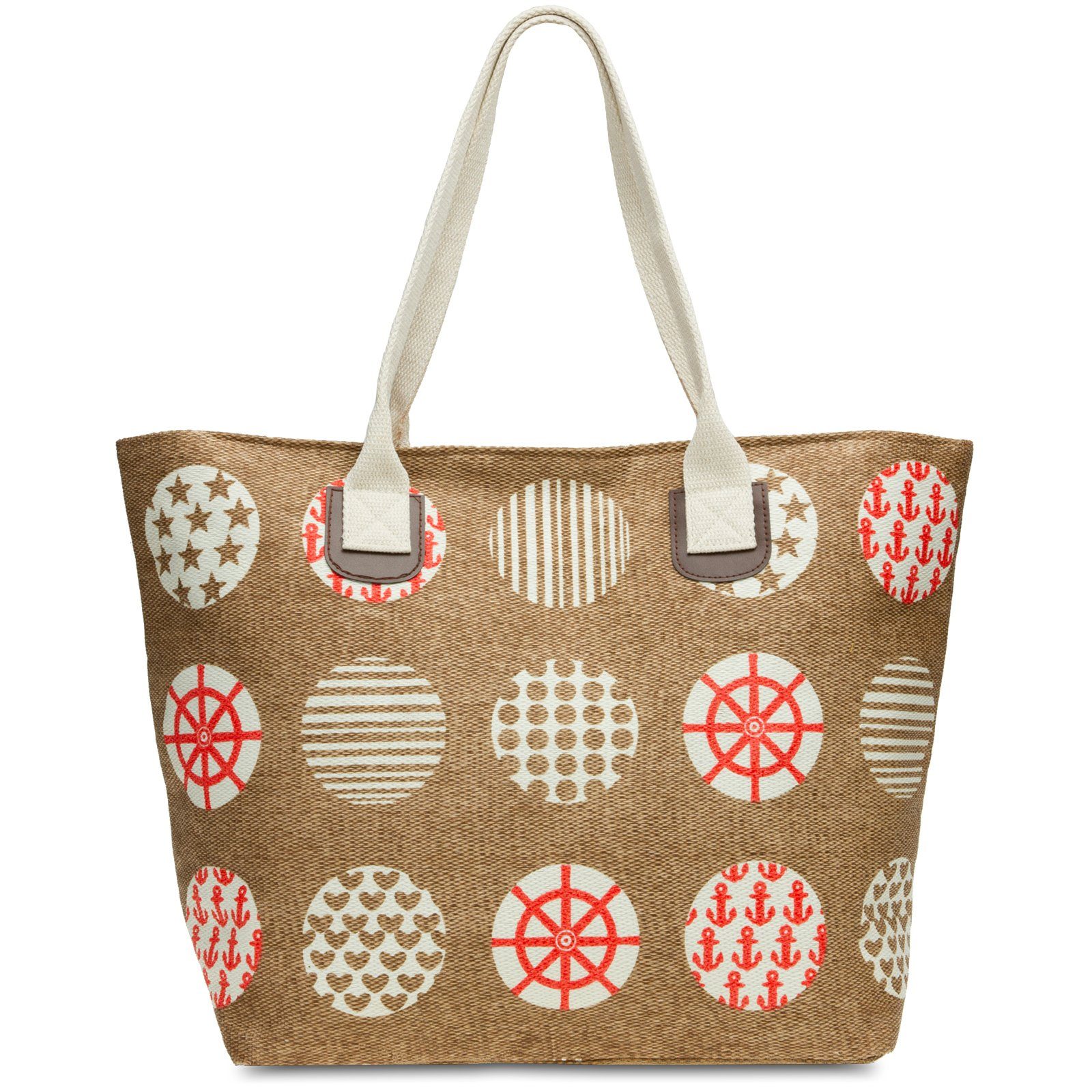 Strandtasche TS1021 große XL Damen Strandtasche Shopper mit trendy Print
