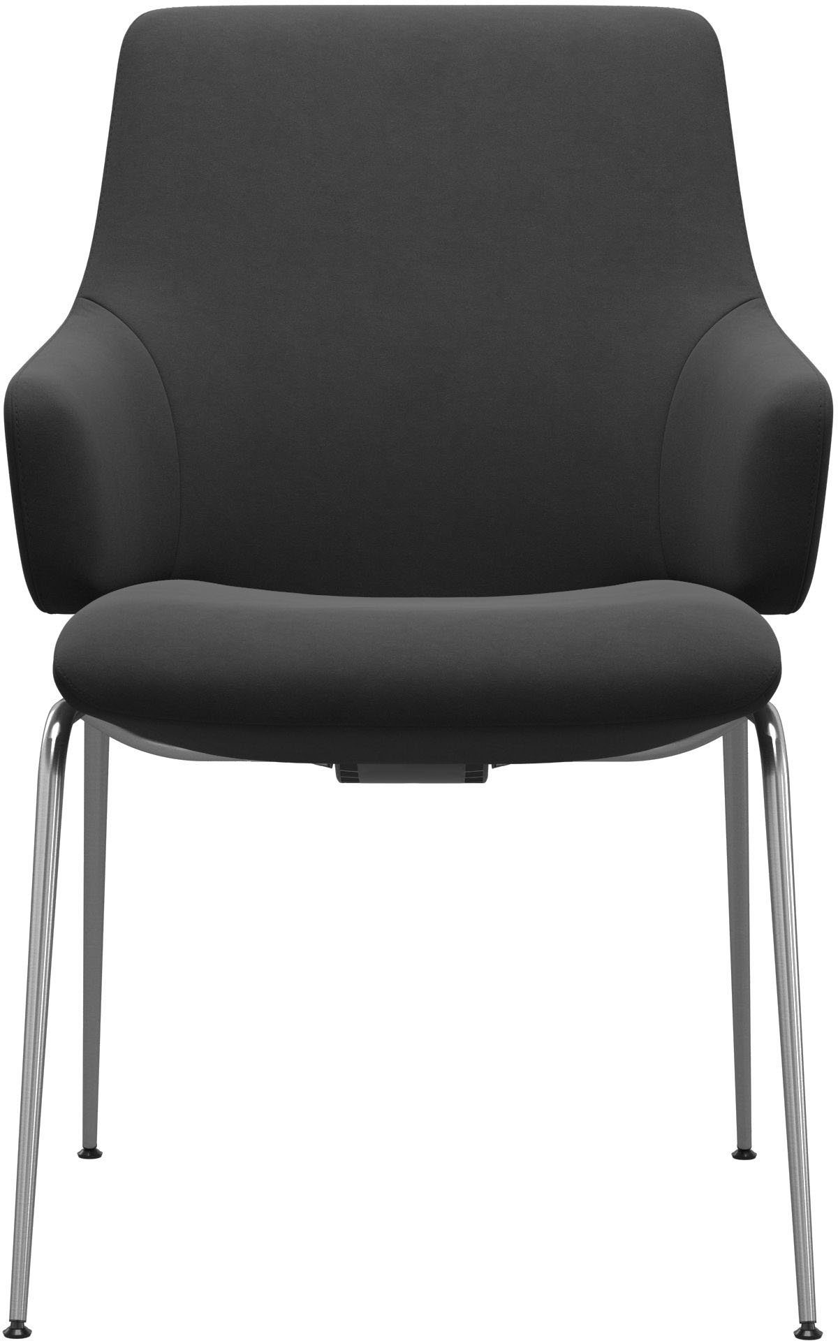 Stressless® Polsterstuhl Laurel, Low Back mit Armlehne, Größe L, mit Beinen aus Stahl in Schwarz matt