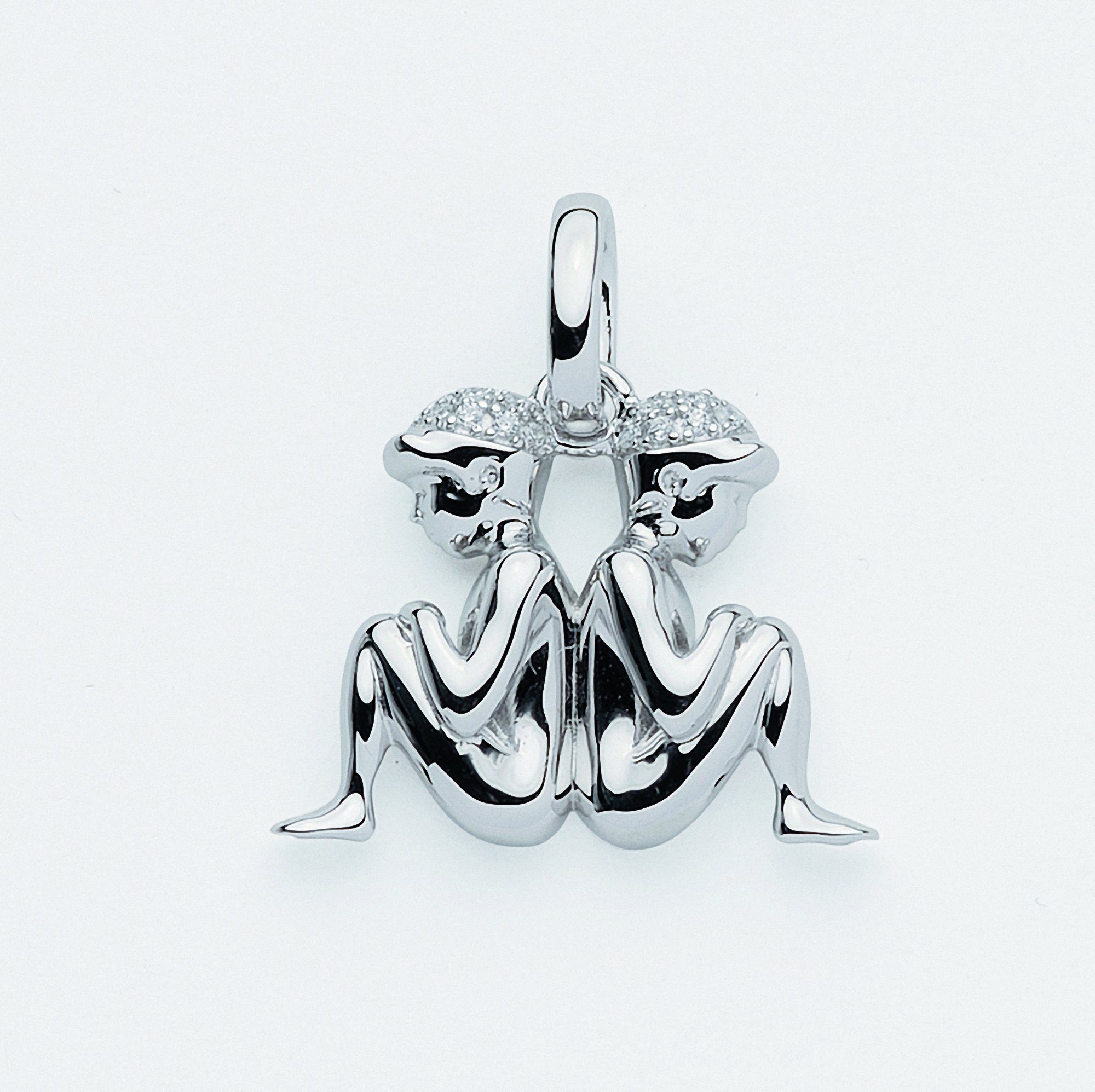 Adelia´s Kette mit Anhänger 925 Silber Sternzeichen Anhänger Zwilling mit Zirkonia, Schmuckset - Set mit Halskette | Silberketten