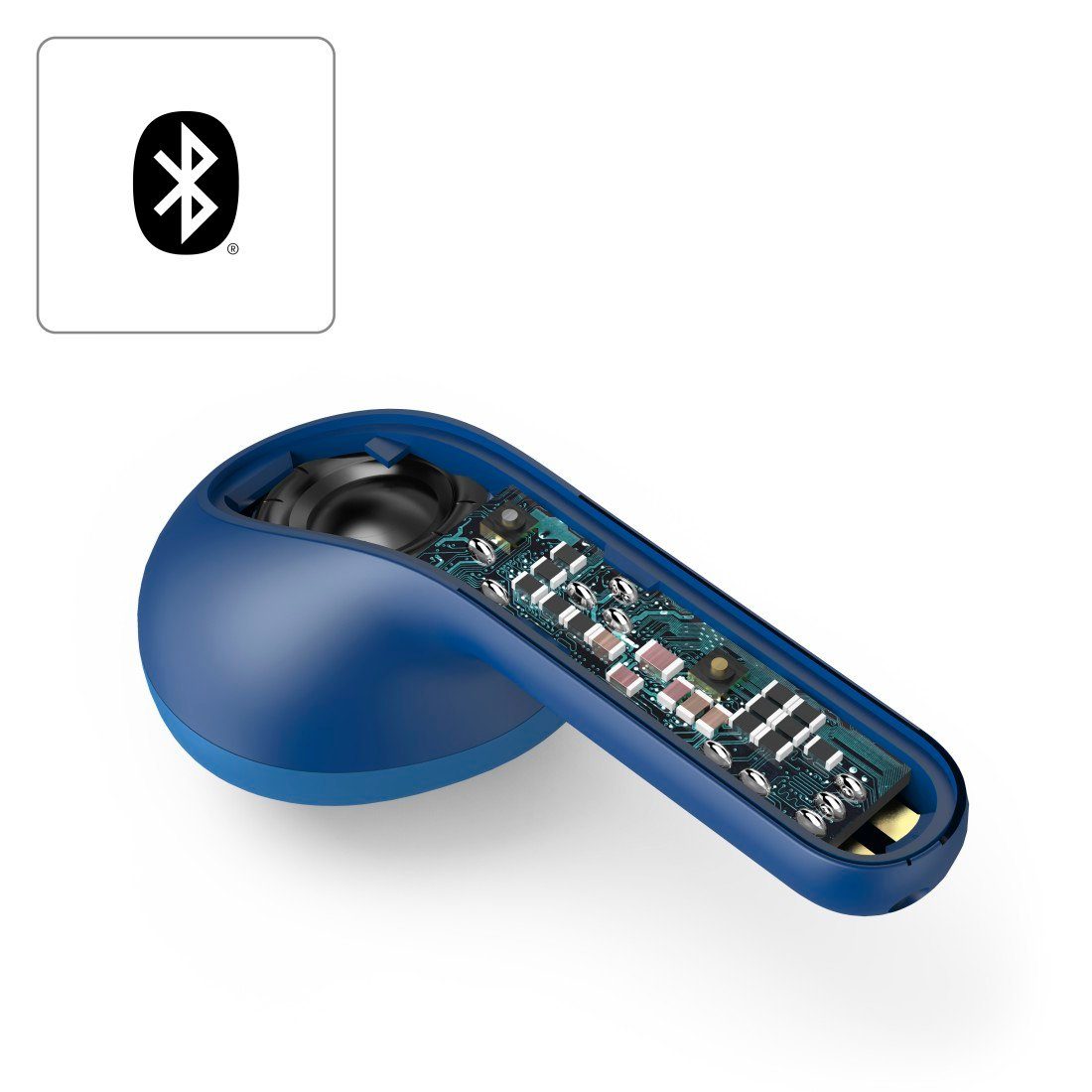 Earbuds, Assistant, PBAP, Google Apple blau Autopairing, Wireless, Bluetooth® True Mikrofon) Bluetooth, Sprachsteuerung, Siri SPP, Bluetooth, HFP, Assistant, Siri, HSP, Google A2DP integriertes AVRCP (Freisprechfunktion, Hama Kopfhörer Bluetooth-Kopfhörer Berührungssteuerung,