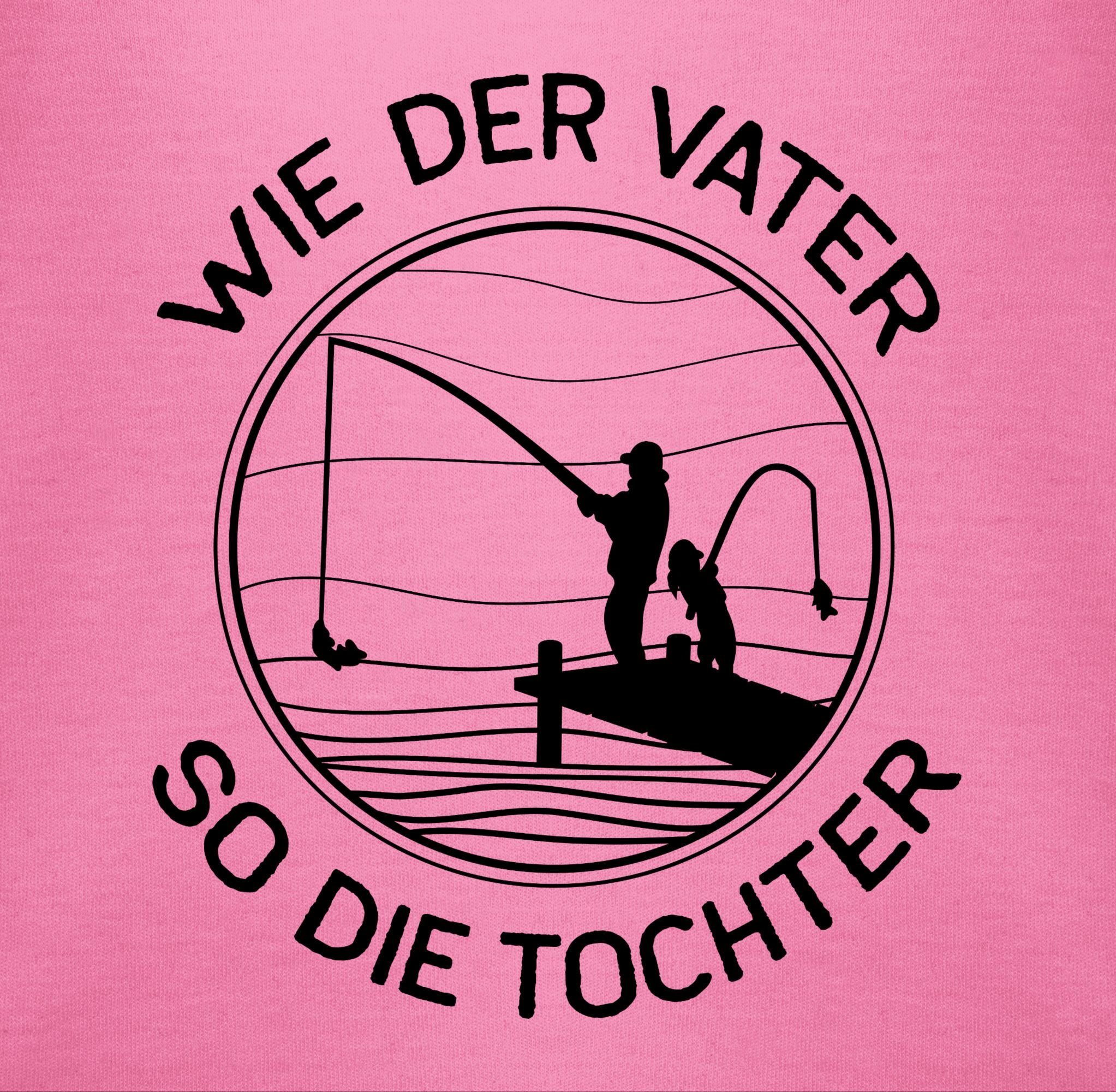angeln Vater Vatertag die Wie Fishing so Shirtracer Tochter Baby 3 Pink Shirtbody Geschenk der - Angler