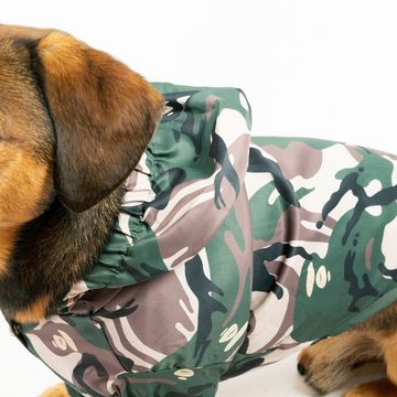 Bull & Drake Hunderegenmantel Camouflage, Wasserdicht mit Kapuze