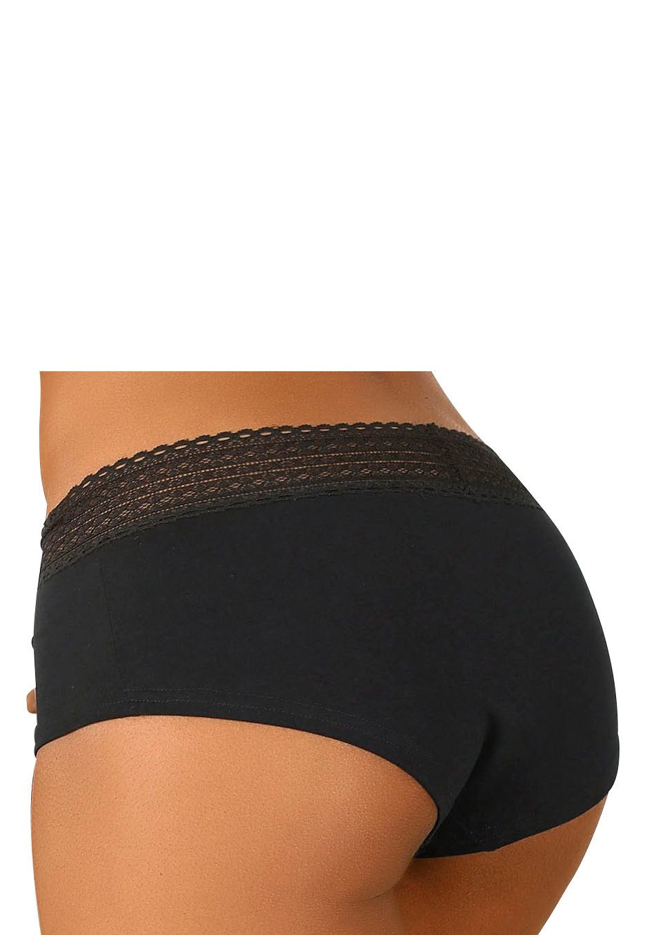 s.Oliver Panty (3er-Pack) aus elastischer Baumwoll-Qualität mit grafischer Spitze
