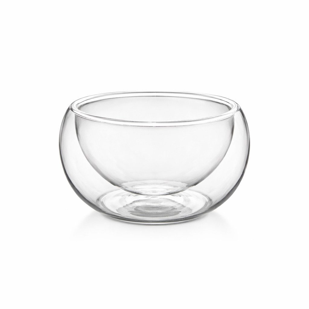 Almina Dessertschale 2er Set. aus Glas im eleganten Design - 250 ml, (Packung, 2-tlg), Doppelwandig, 250 ml
