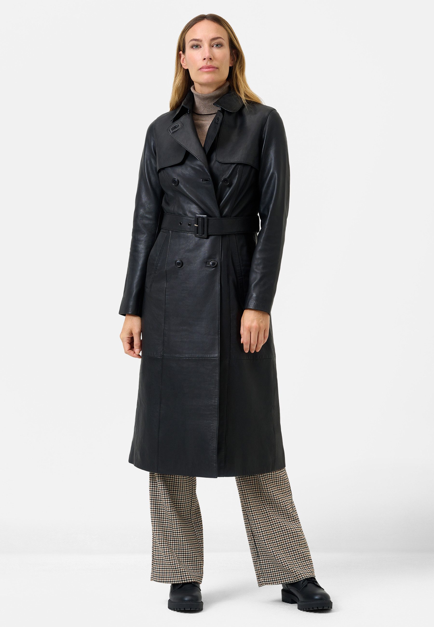RICANO Ledermantel Darcy Ledermantel mit Gürtel günstig online kaufen