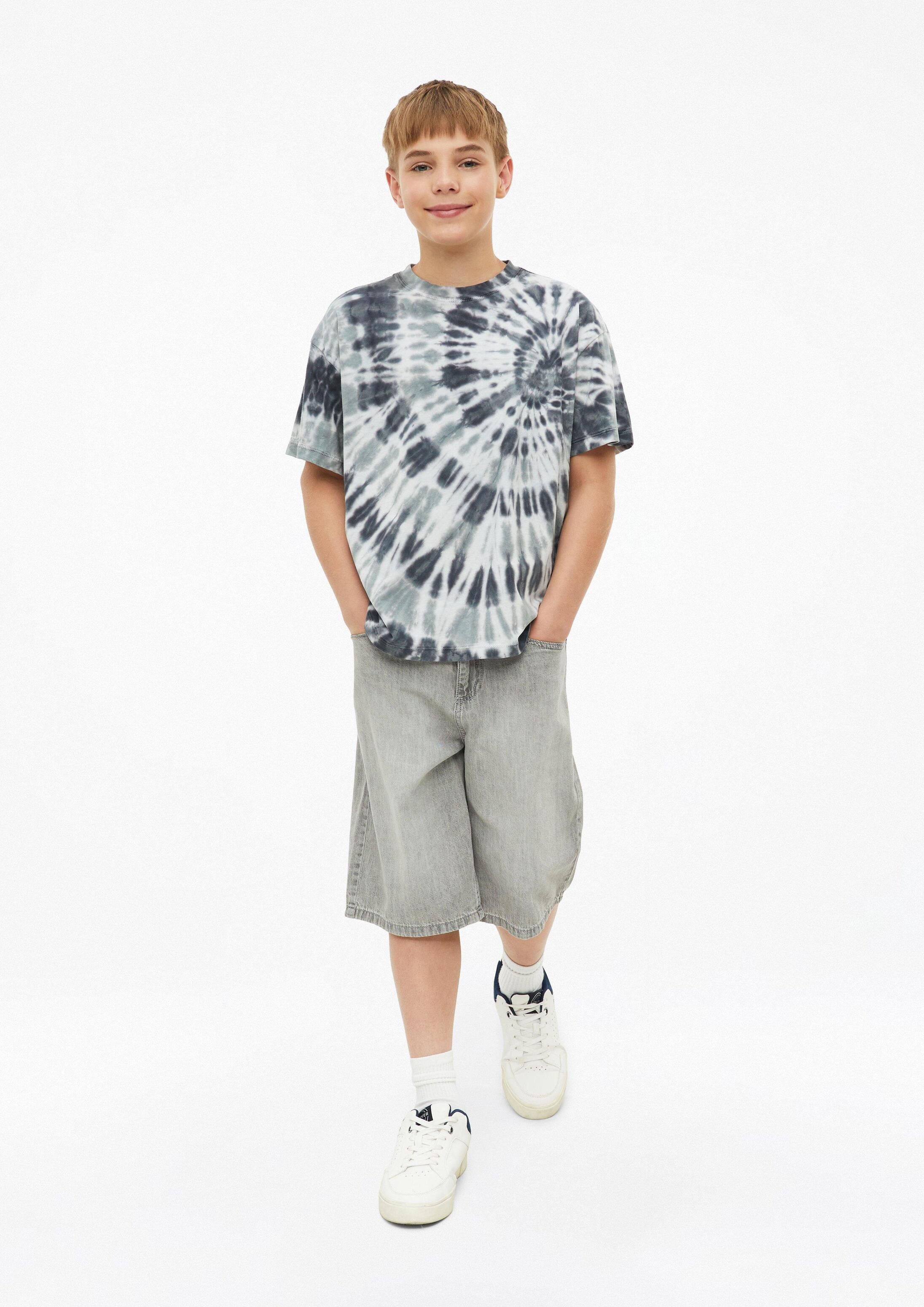 s.Oliver Kurzarmshirt T-Shirt Oversize T-Shirt mit Batikeffekt