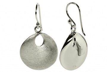 SILBERMOOS Paar Ohrhänger Klassische Ohrhänger "Endlosscheibe", 925 Sterling Silber