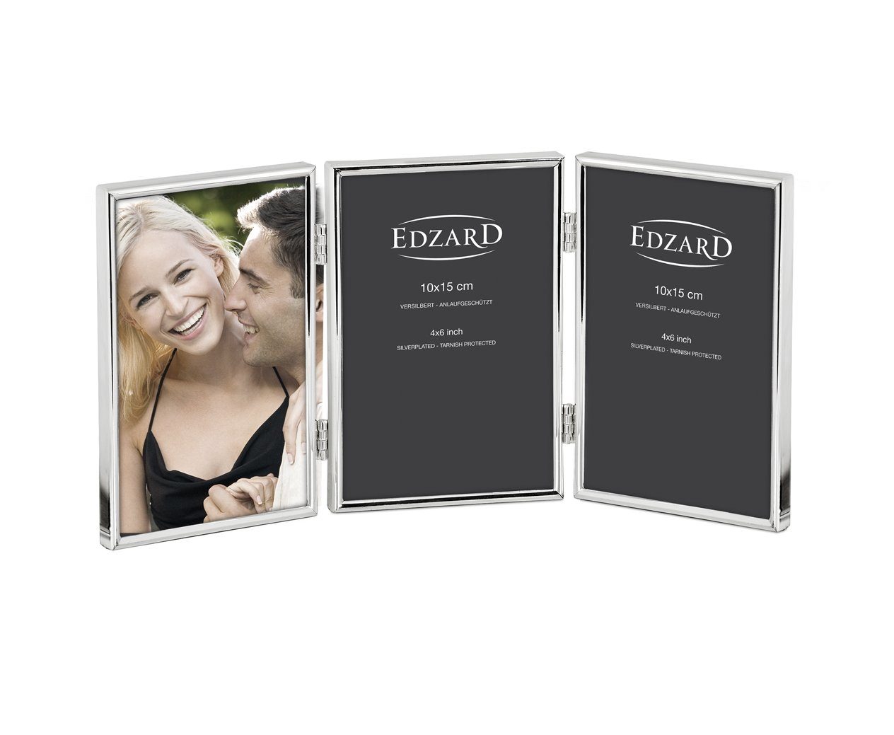 EDZARD Bilderrahmen Genua, für 3 Fotos, edel versilbert & anlaufgeschützt,1 günstig online kaufen