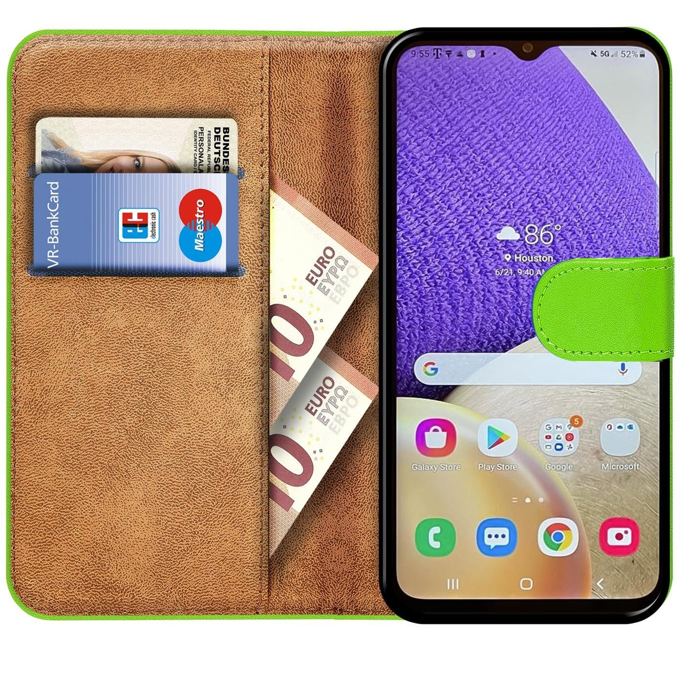 CoolGadget Handyhülle Wallet Klapp Tasche Book Case für Samsung Galaxy A34 5G 6,5 Zoll, Hülle Klapphülle Flip Cover Etui Schutzhülle