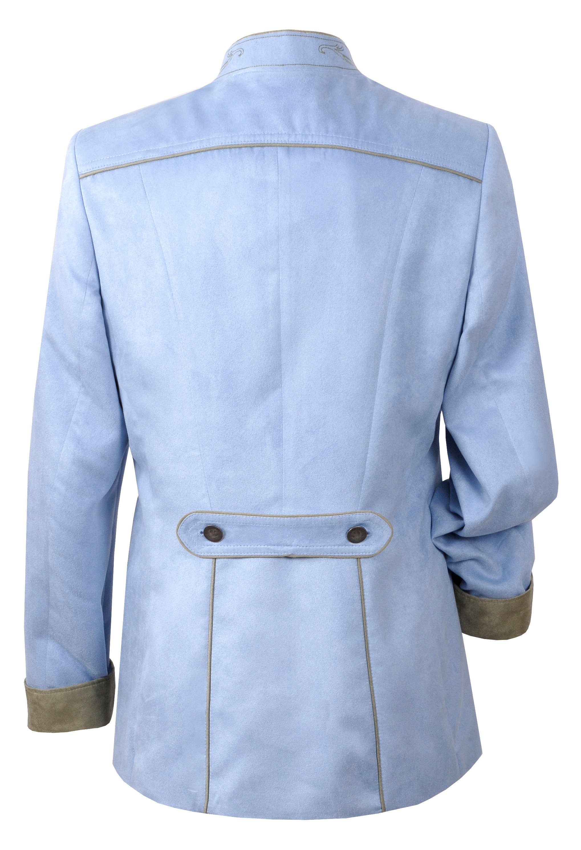 Moschen-Bayern Trachtenjanker PREMIUM Trachtenjacke Trachtenjanker Damen Janker Trachtenblazer Lederimitat Blau Hellblau Janker, Lederimitatjacke, Trachtenblazer, Trachtenjanker, Lederimitat