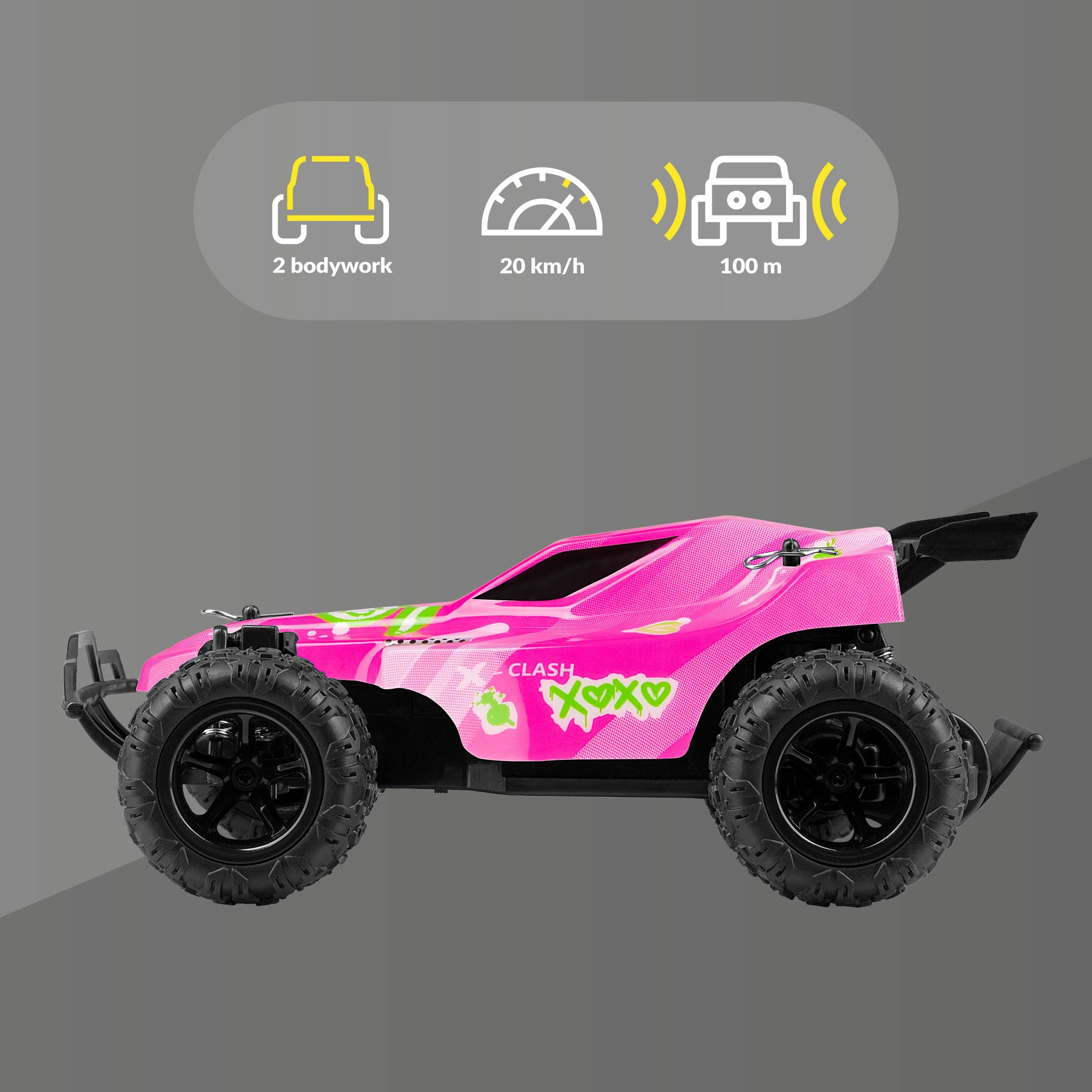 Thumbnail - Overmax RC-Auto X-CLASH (Set, Zwei variable Körper), 2 Karosserien/Stilvolles Design/Langlebige Konstruktion
