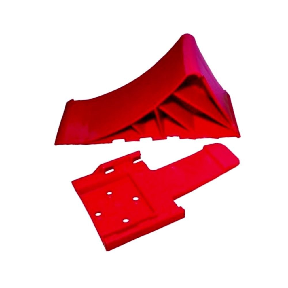 TRIPUS Anhänger 2 Stück Unterlegkeile mit Halter - 1600 kg ROT