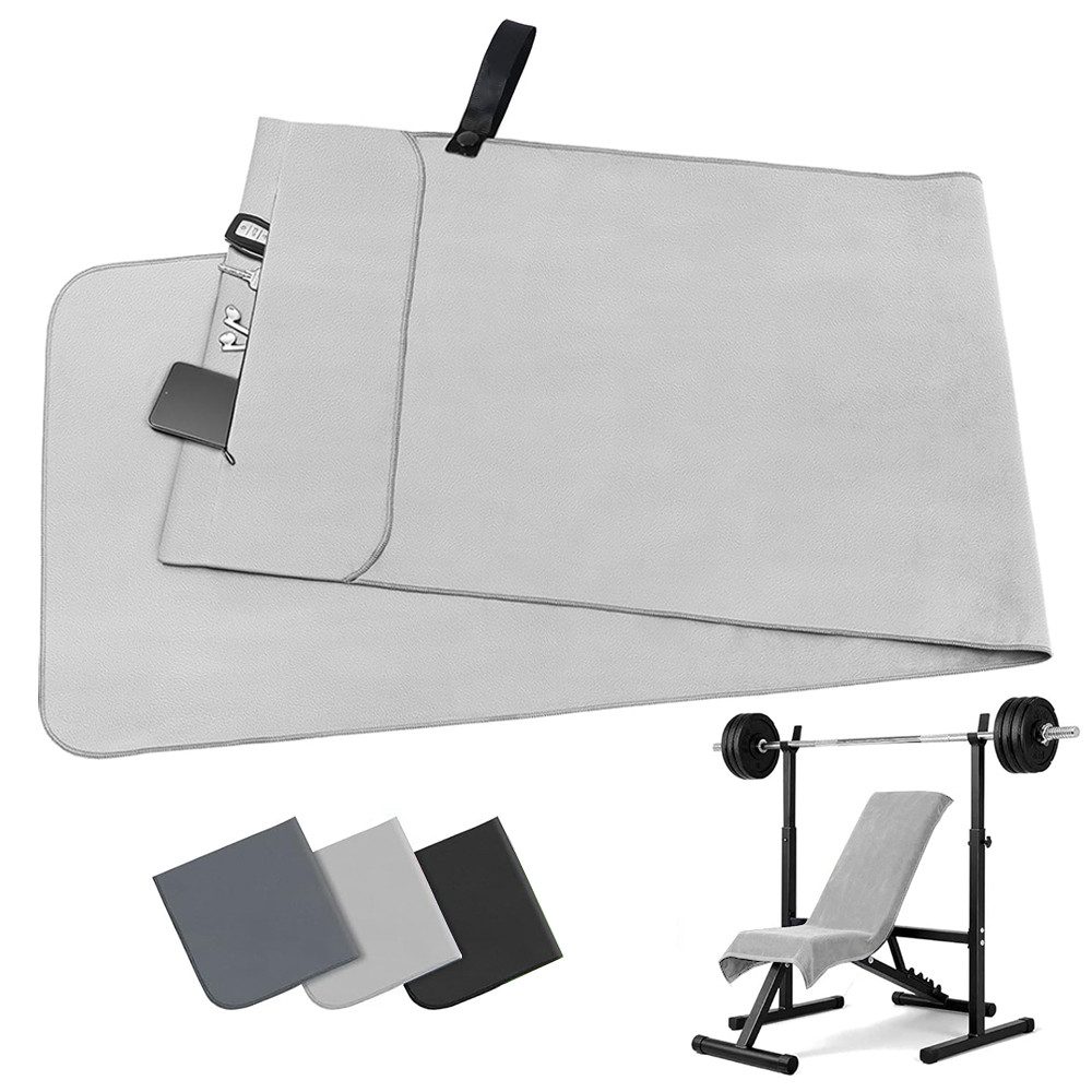 AFKSMILE Sporthandtuch Fitness Handtuch Mikrofaser 120x50, Schnelltrocknend Sporthandtuch, Reißverschlusstasche - Weiches Sporthandtuch fürs Fitnessstudio & Gym