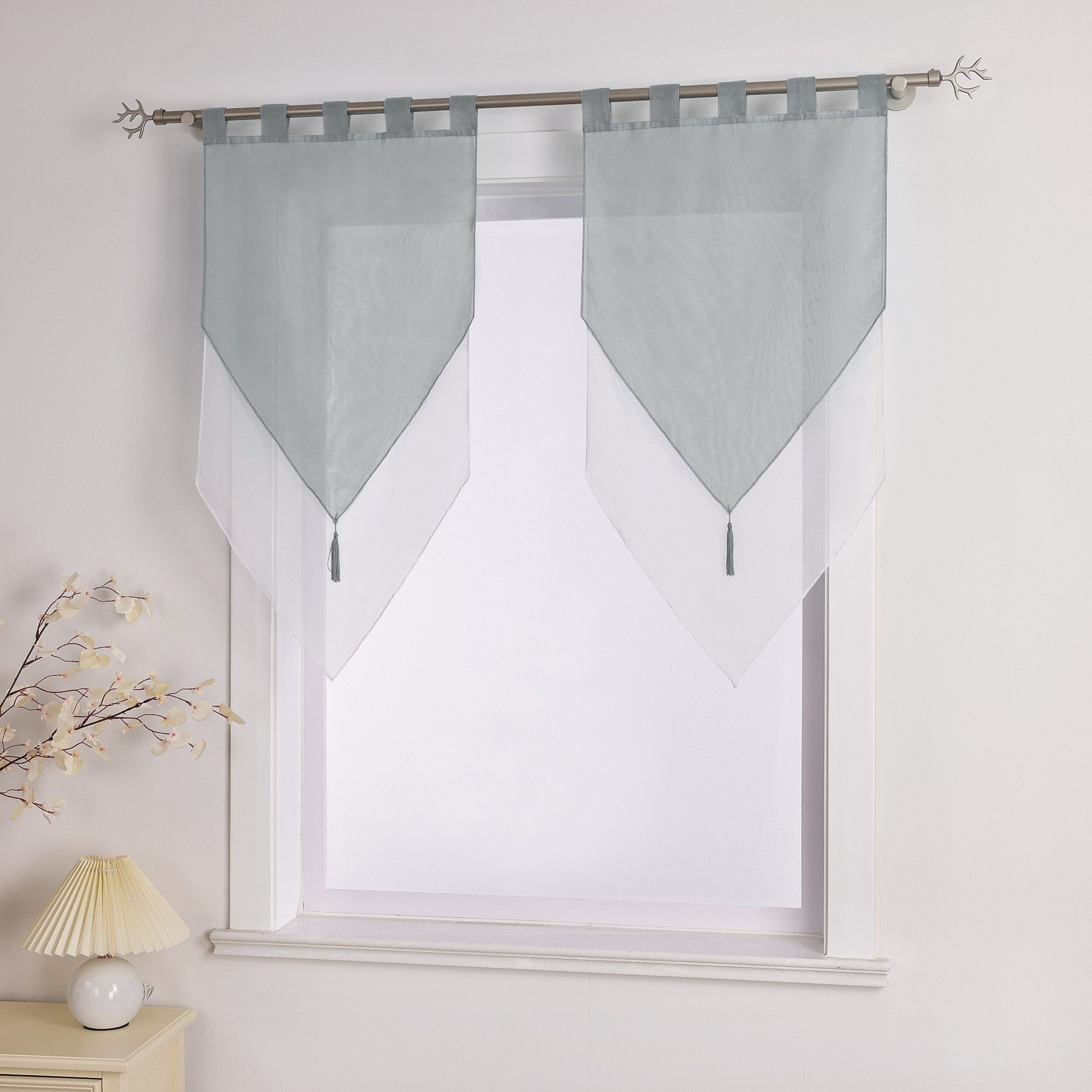 Delien Scheibengardine Lydia (2 St), Schlaufen, mit Quaste Panneaux günstig online kaufen