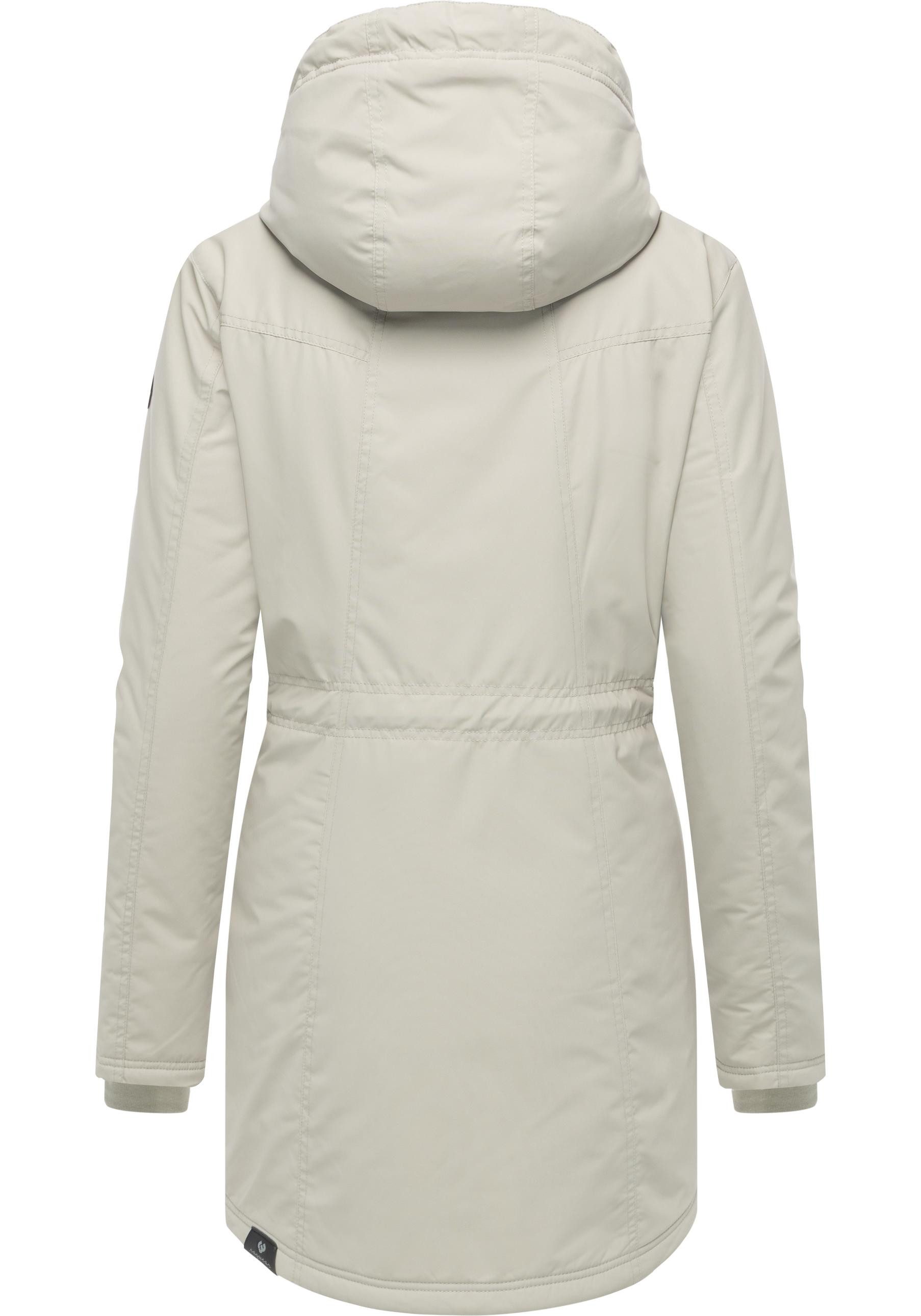 Ragwear Wintermantel Elsien wasserdichter Winterparka mit Teddyfell-Futter