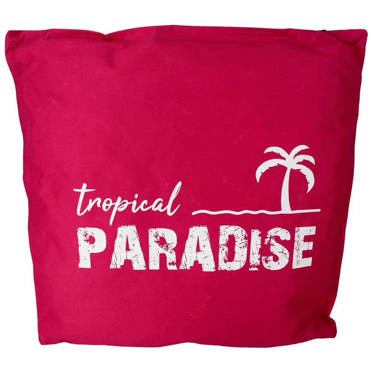 Marabellas Shop Dekokissen Gartenkissen Tropical Paradise 45x45cm Stuhlkissen wetterbeständig, abnehmbare Hülle Pink | Dekokissen