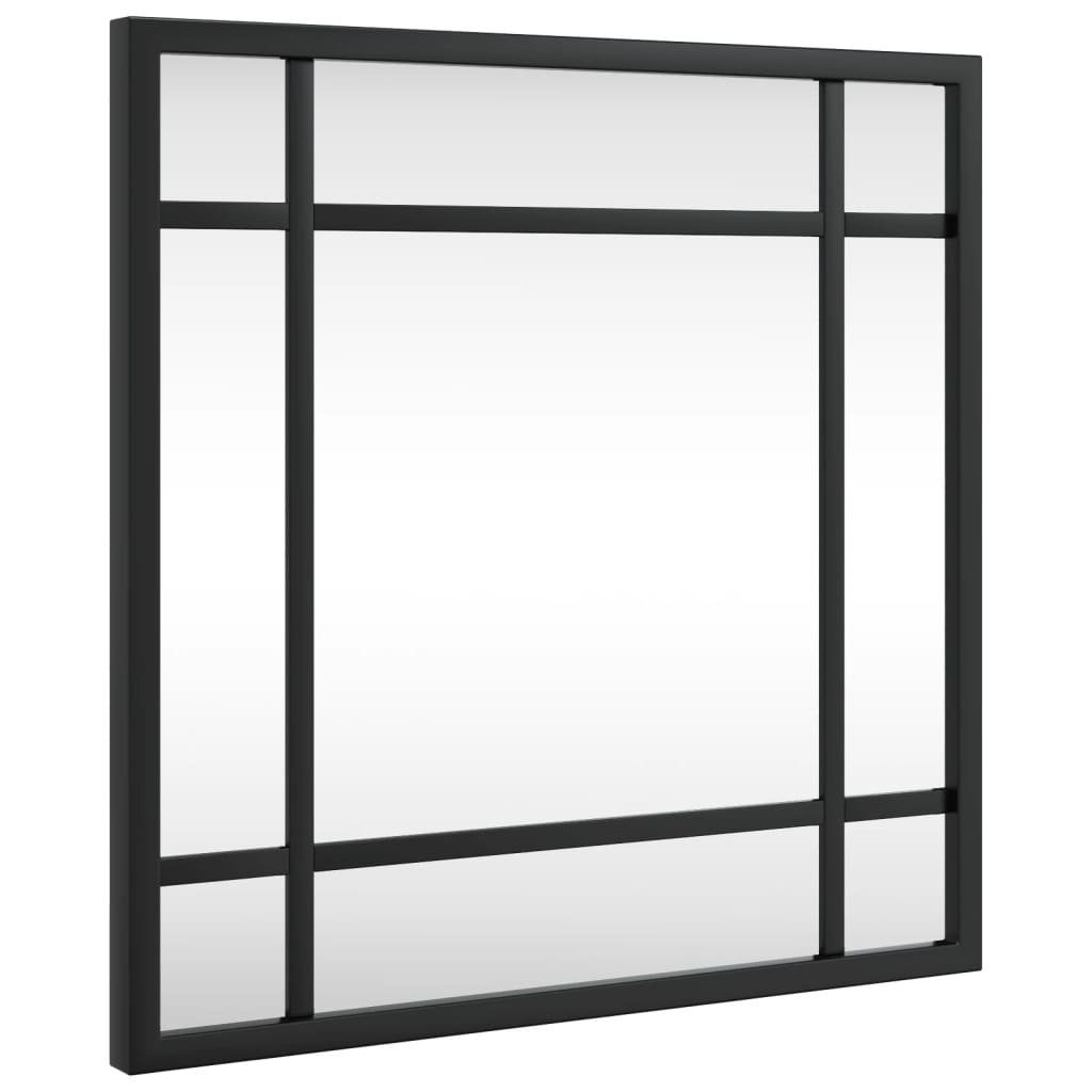 Quadratisch 30x30 Wandspiegel Eisen Schwarz (1-St) vidaXL cm Spiegel
