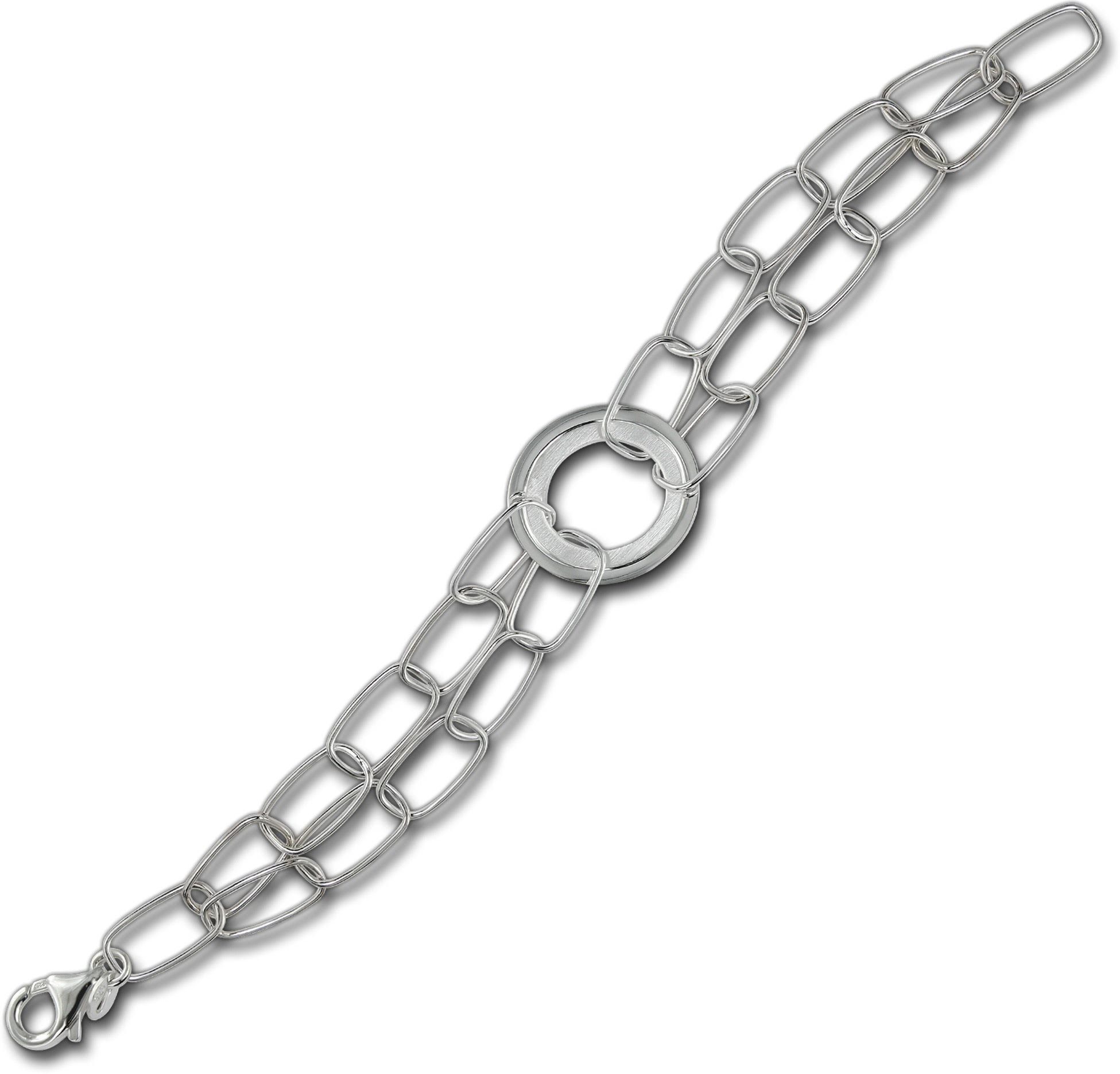 Balia Silberarmband Balia Damen Armband 925 Silber matt (Armband), Silber Armband (Ringe) ca. 18,5cm, Silber 925