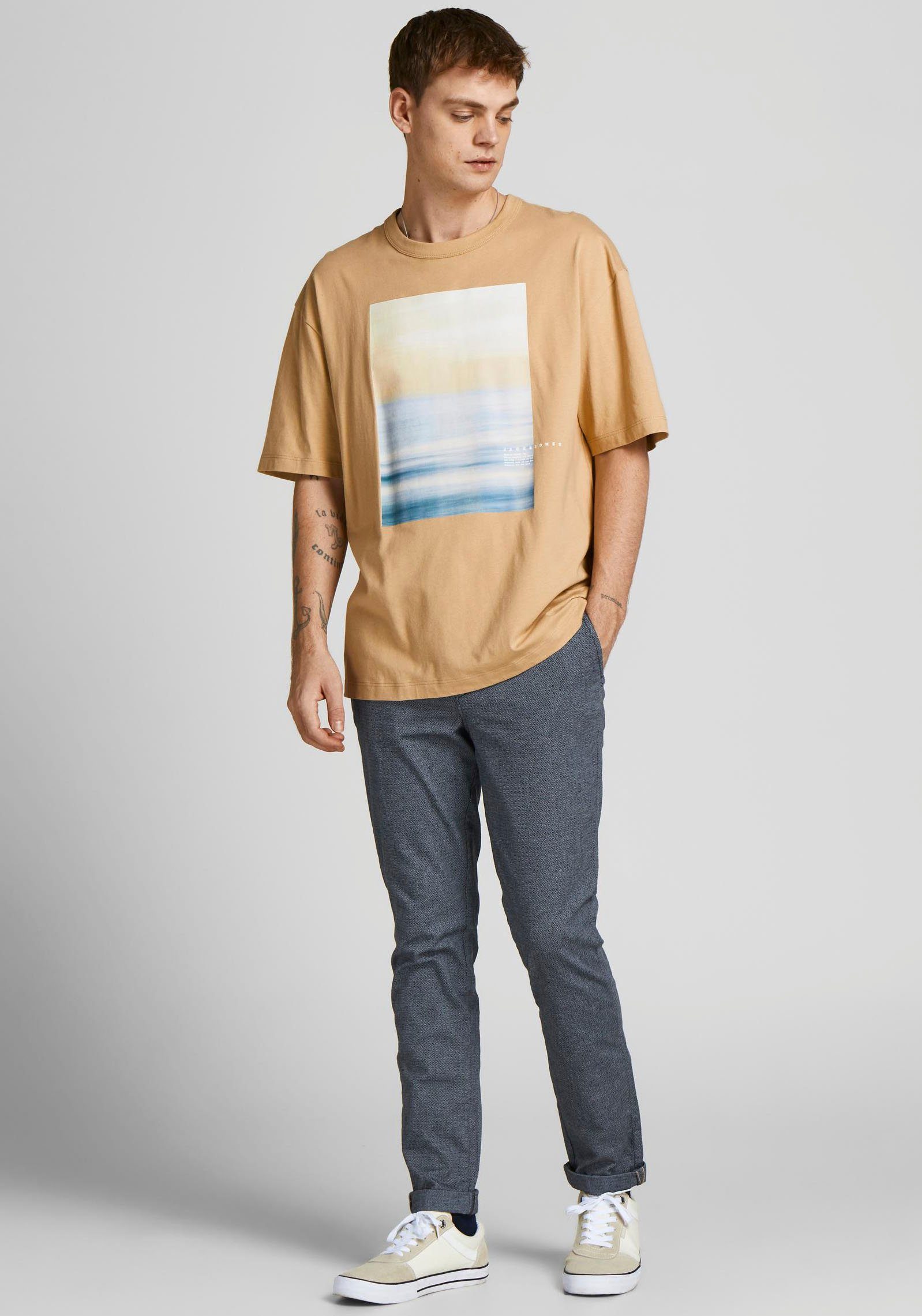 Jack & Jones Herren Chino Hose JPSTMARCO JJFURY - Slim Fit Blau Faded Denim günstig online kaufen