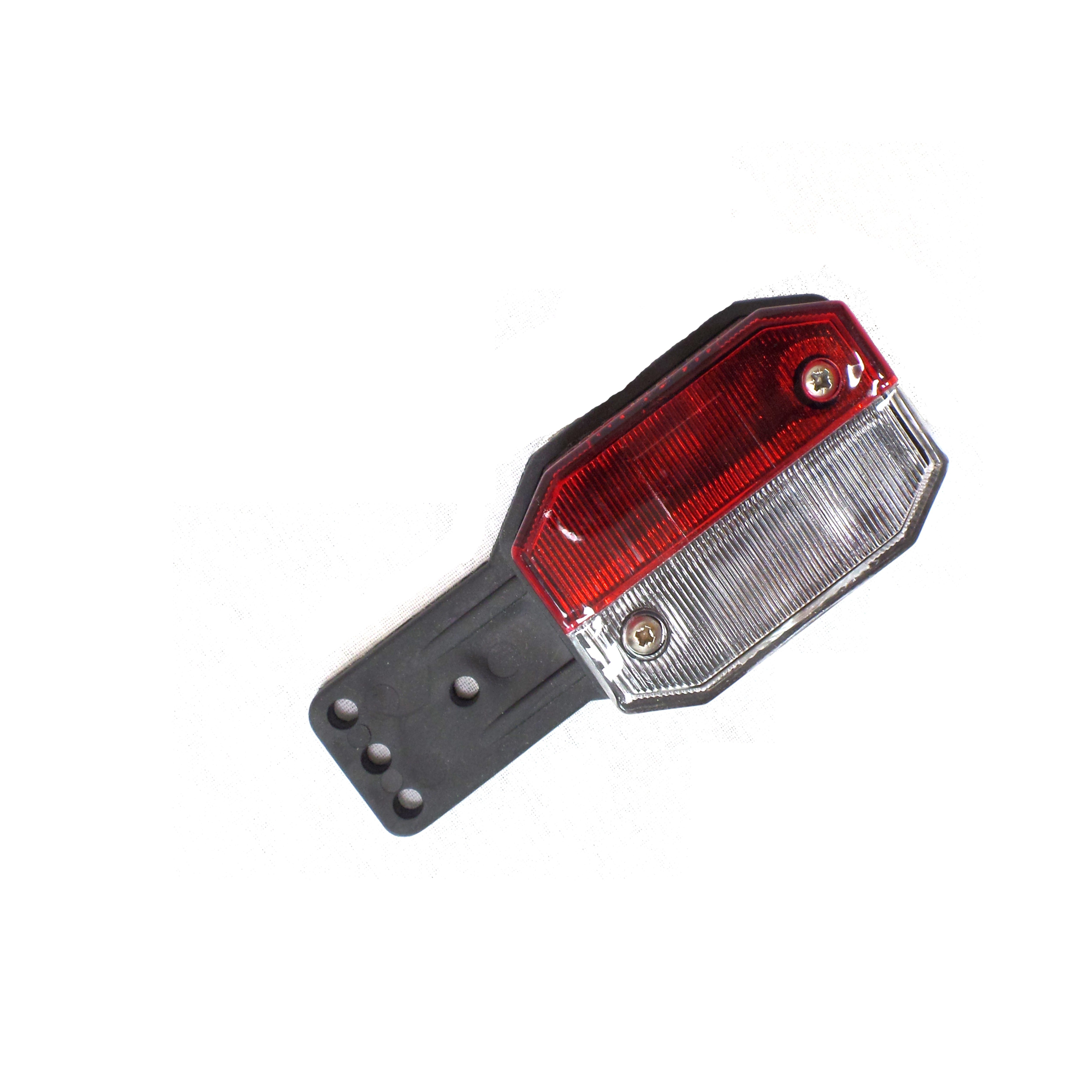 Aspöck 2x Positionsleuchte Anhänger-Rückleuchte rot/weiß, Umrissleuchte - Flexipoint Leuchtmittel, ohne / rot weiß