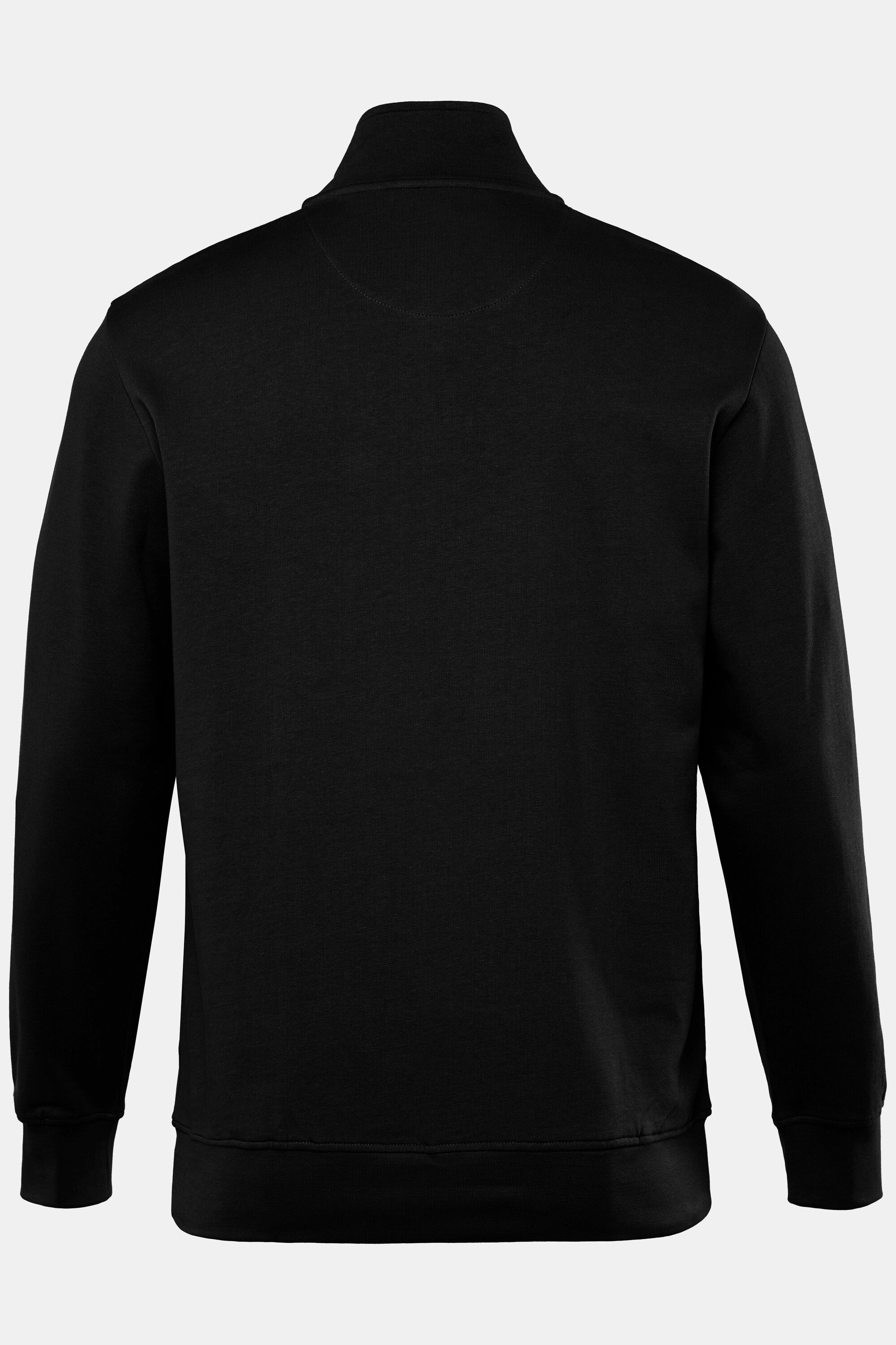 Men Plus Sweatshirt Sweat-Troyer Basic Zippkragen