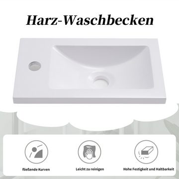 Sweiko Badmöbel-Set Waschbecken mit Unterschrank 40 cm, Einsatz-Waschbecken, Kleines Gäste