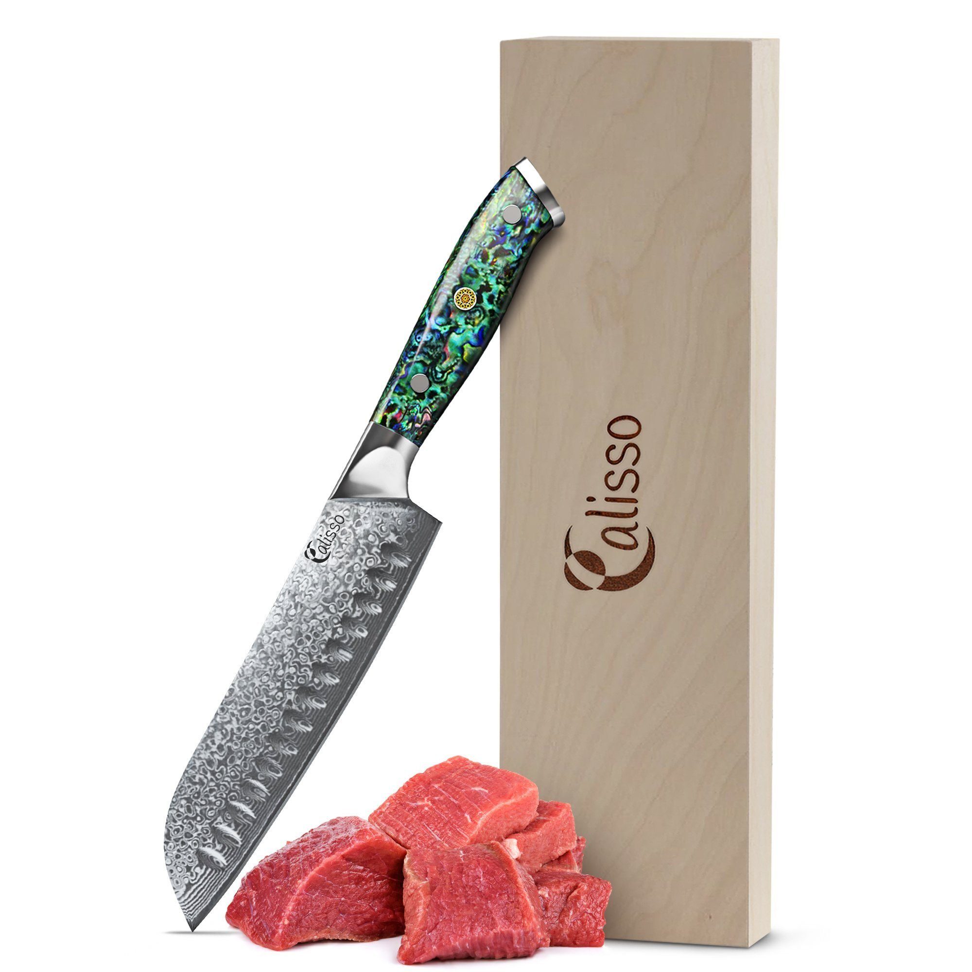 Calisso Ножи и принадлежности Japanisches Küchenmesser Abalone Line Santoku