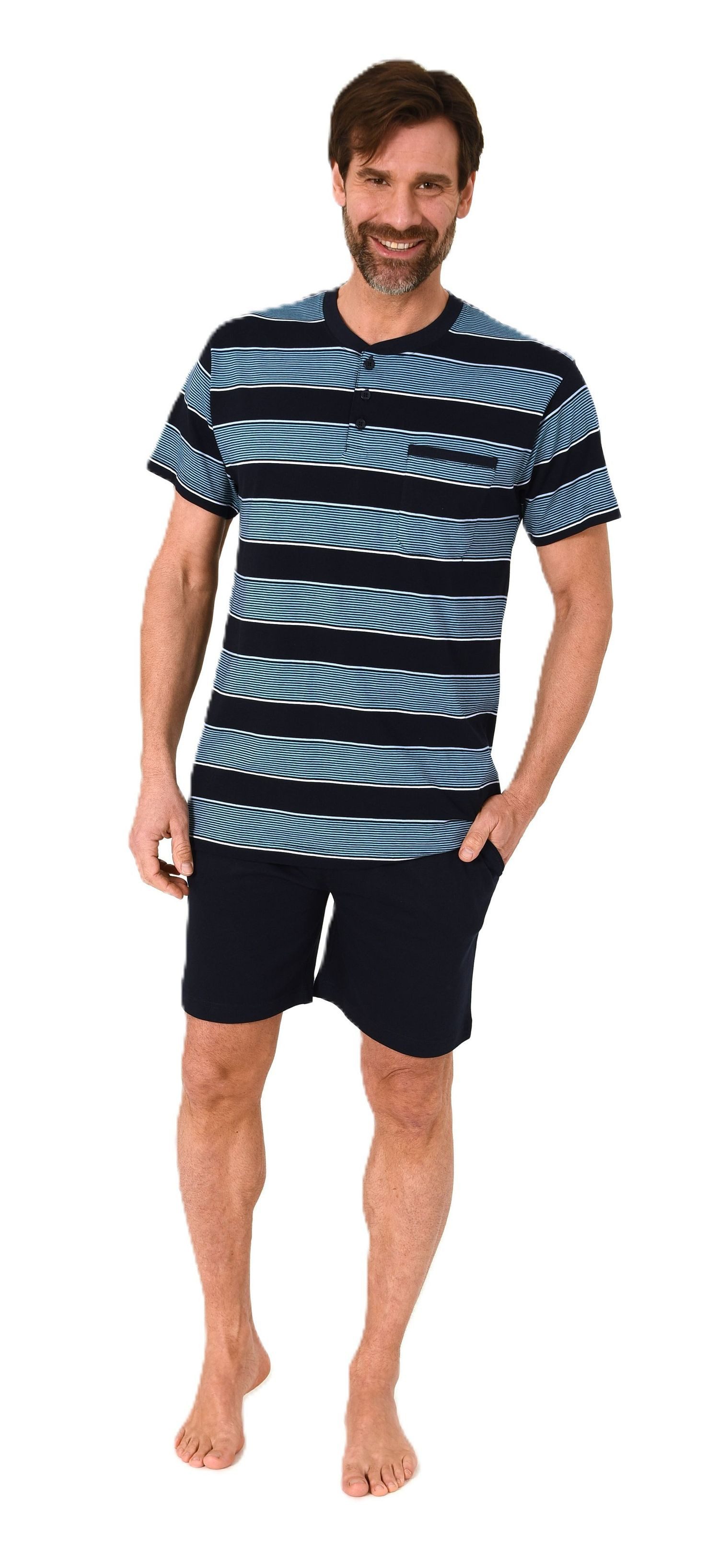 Normann Pyjama Normann Herren kurzarm Schlafanzug günstig online kaufen