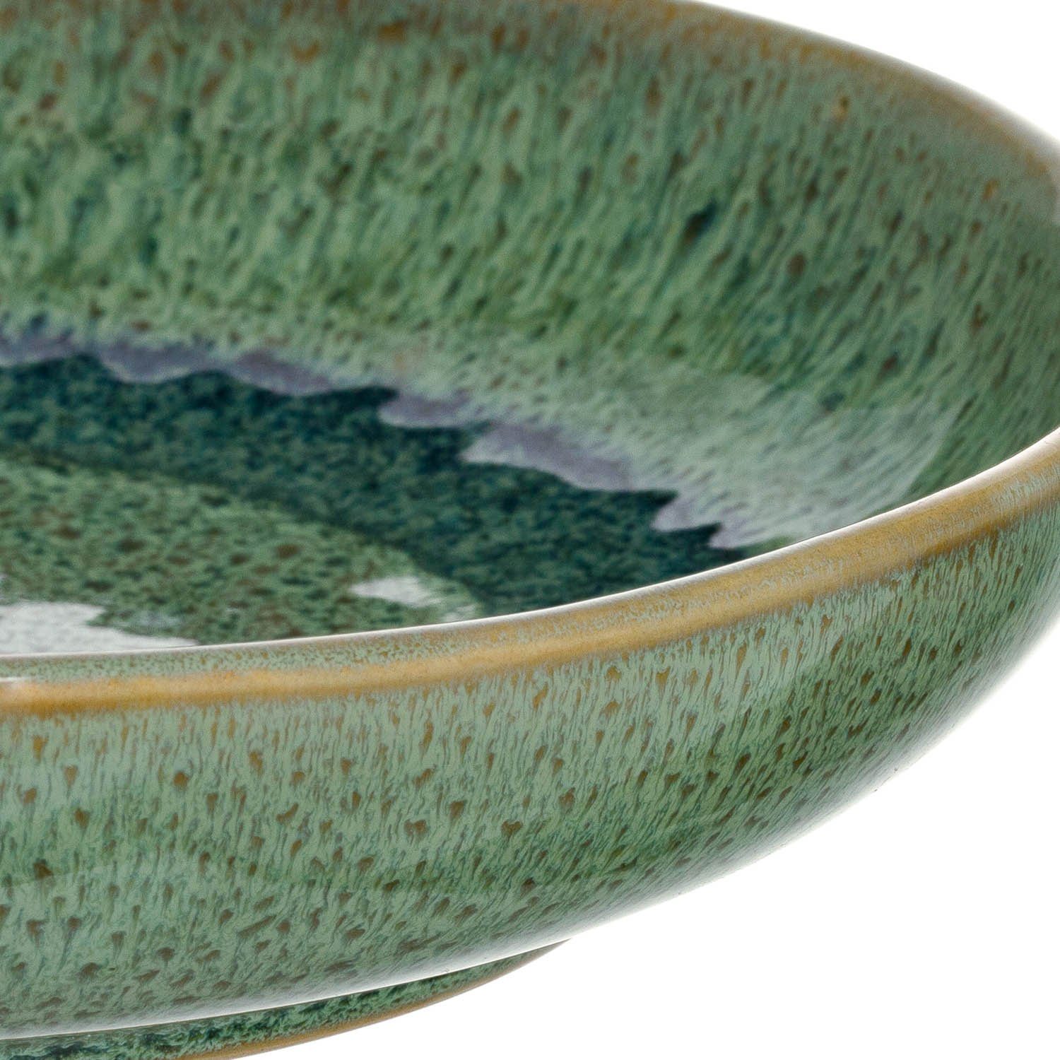 Ø grün Matera, Keramik, (6 Suppenteller 21 St), LEONARDO cm
