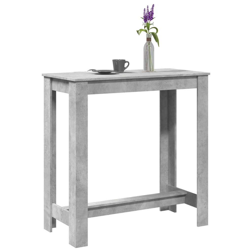 vidaXL Esstisch Bartisch Betongrau 102x50x103,5 cm Holzwerkstoff (1-St)