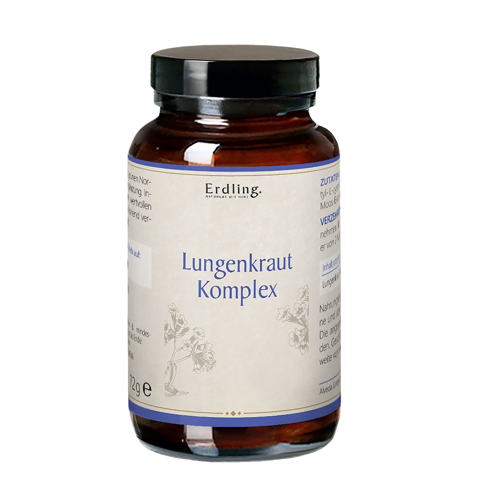 Waldkraft. Erdling Lungenkraut Komplex Kapseln, mit Isländisch Moos, Ehrenpreis, Cordyceps, Reishi, NAC & OptiMSM® à 120 St., 72 g