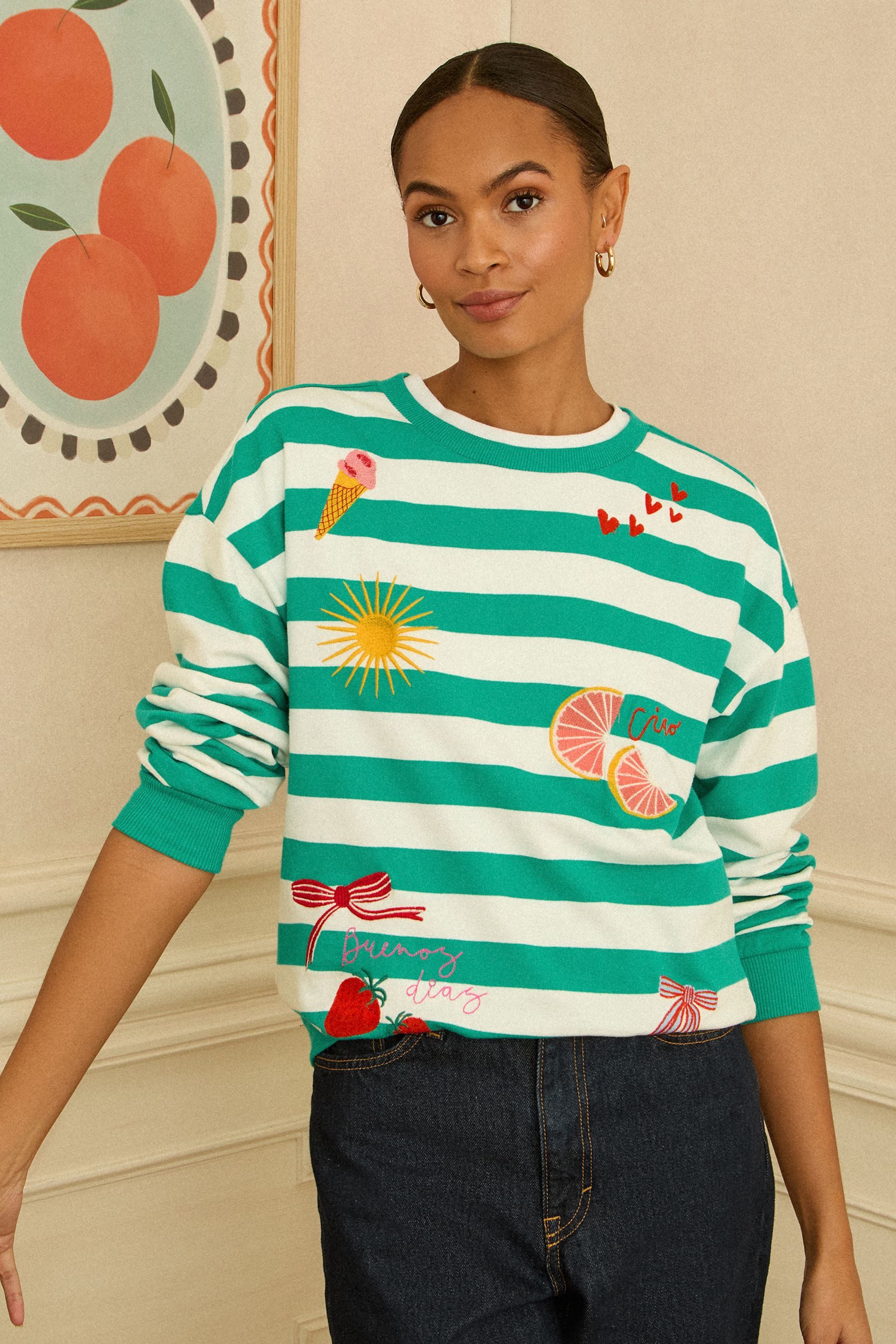 Love & Roses Sweatshirt Love & Roses Sweatshirt aus Jersey (1-tlg) – Bild 4 von 4