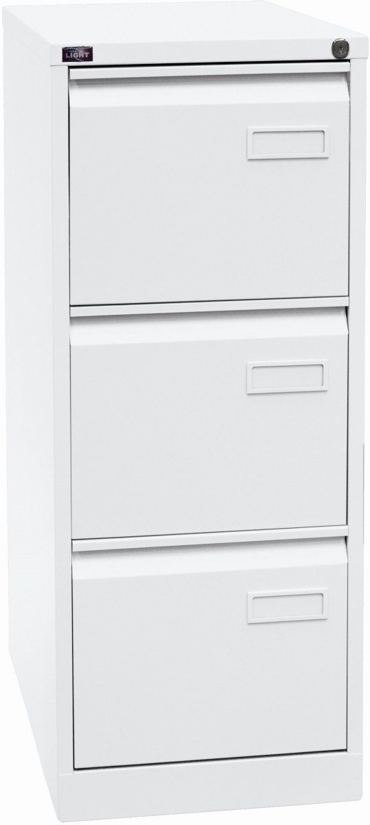 Bisley Hängeregisterschrank Hängeregistraturschrank Light 3 Schübe 1-bahnig verkehrsweiß