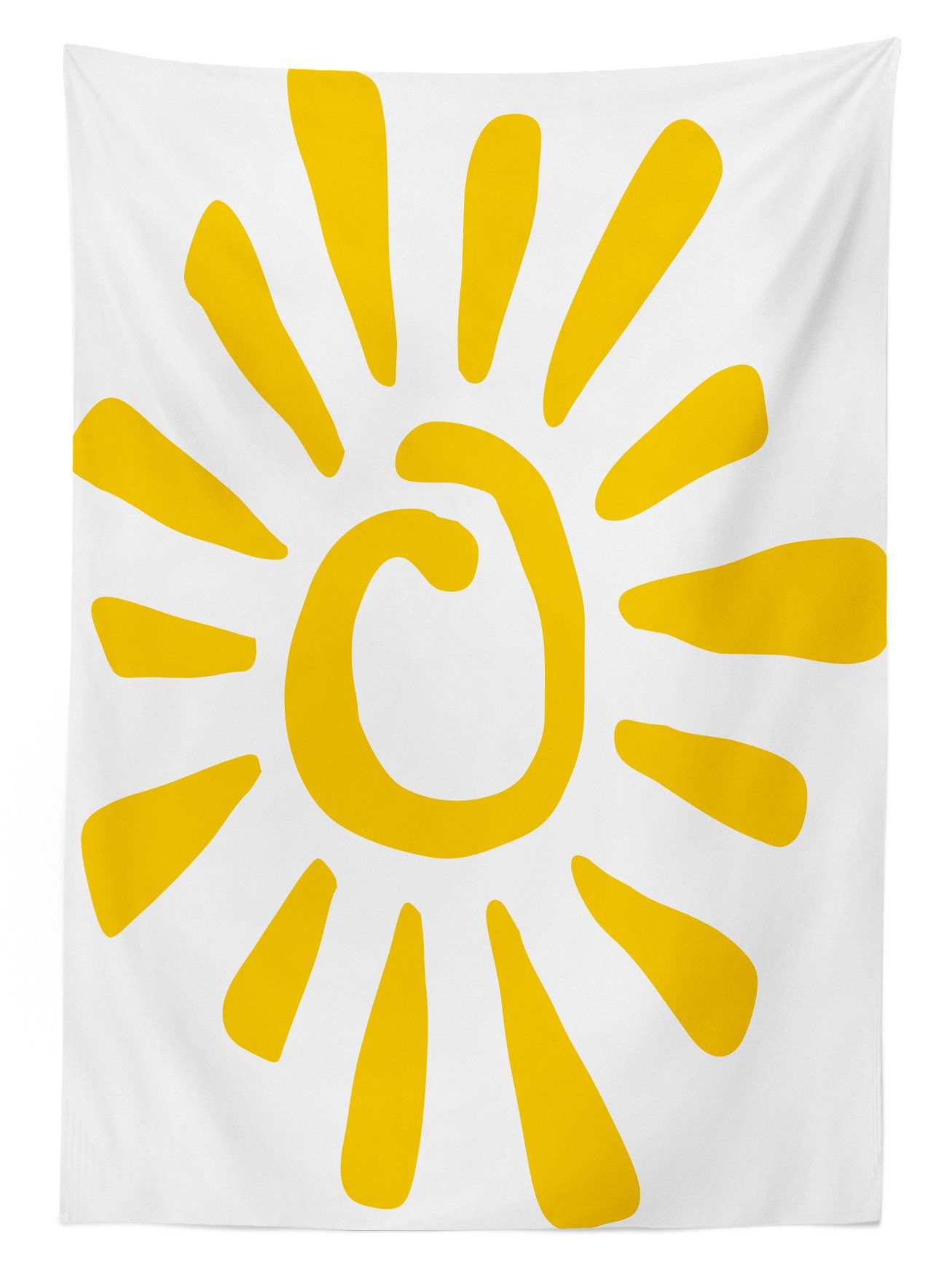 Abakuhaus Tischdecke Farbfest Waschbar den geeignet Für Klare Sonne Doodle Sun Burst Sommer Bereich Außen Farben