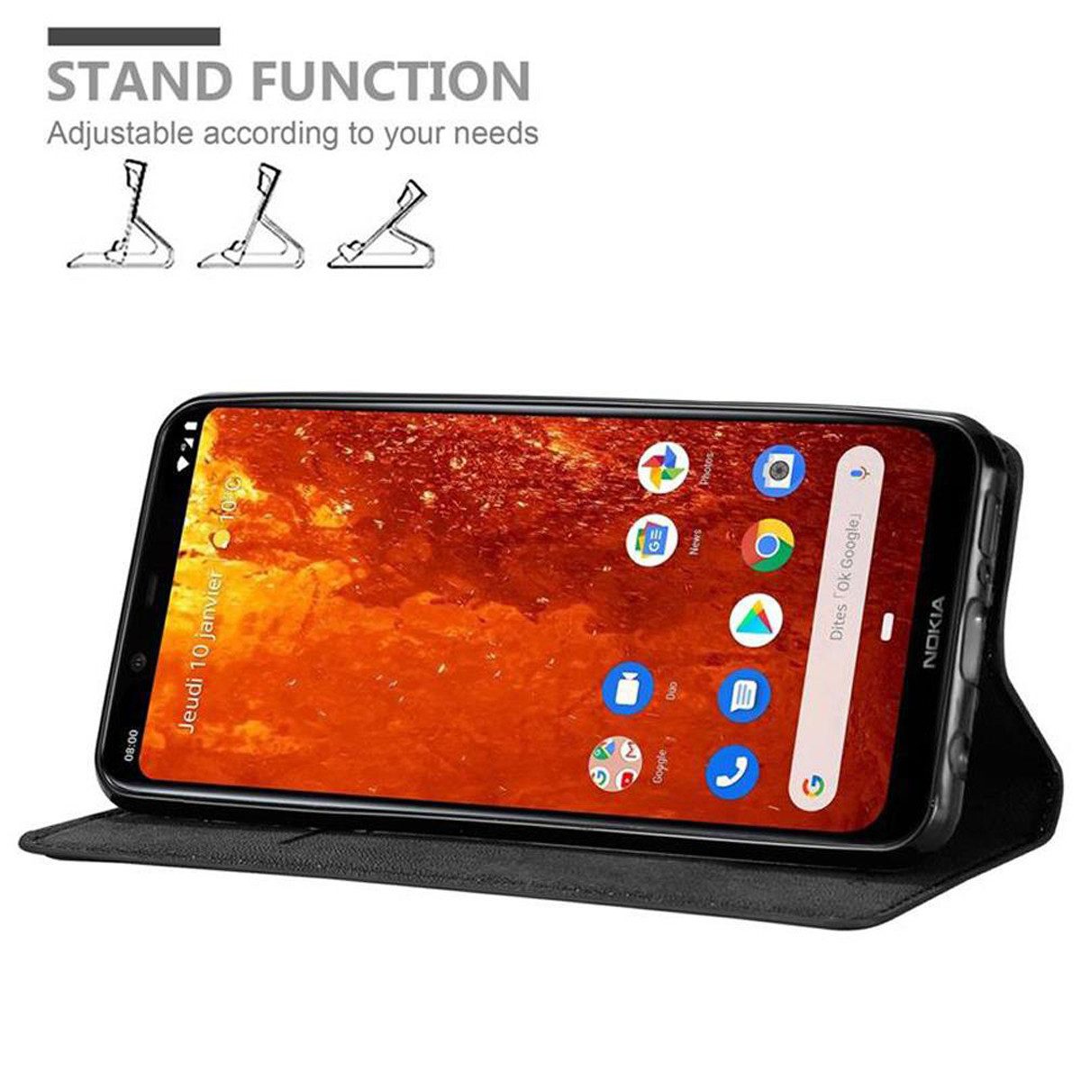 Cadorabo Handyhülle für Nokia 8.1 Hülle Nokia 8.1, Hülle Schutzhülle mit Standfunktion, Magnetverschluss und Kartenfach