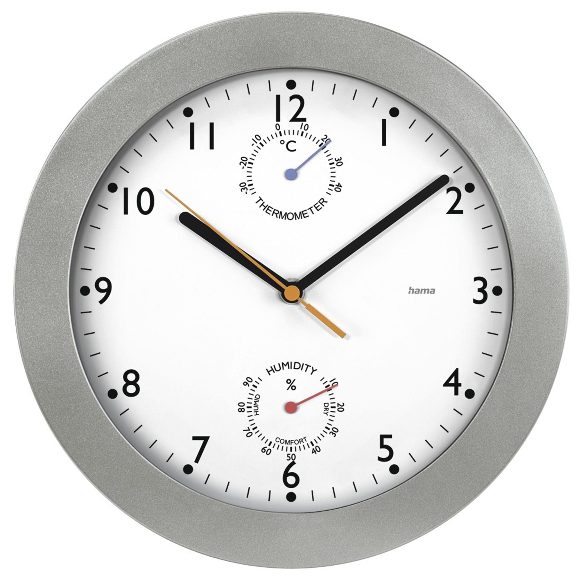 Hama Wanduhr DCF-Funk-Wanduhr "PG-300",Silber