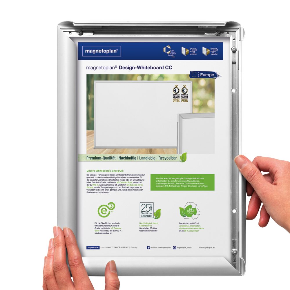 Deflecto Hängevitrine Reflecto Klapprahmen A3 Praktisch und vielseitig für A3-Präsentationen (1-St)
