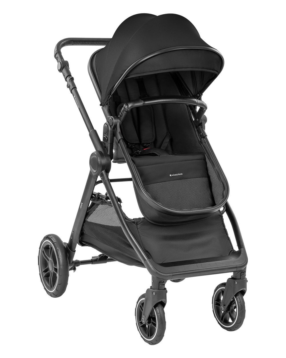 Kikkaboo Kombi-Kinderwagen Kombikinderwagen Ava 3 in 1, Babywanne, Babyschale, Gummiräder, Tasche