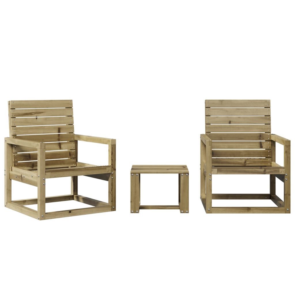 vidaXL Gartenlounge-Set 3-tlg. Garten-Lounge-Set Kiefernholz Imprägniert günstig online kaufen